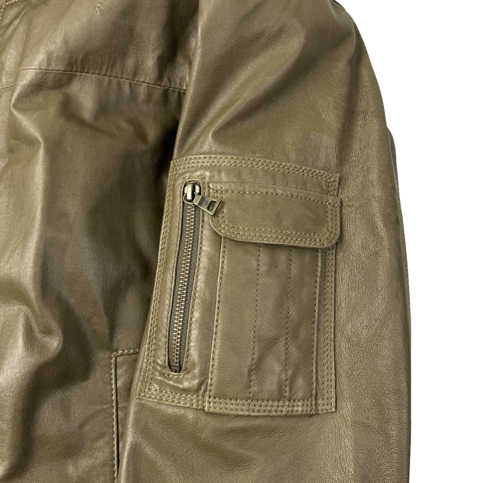 Vintage Danier Leather Flight Jacket Olive