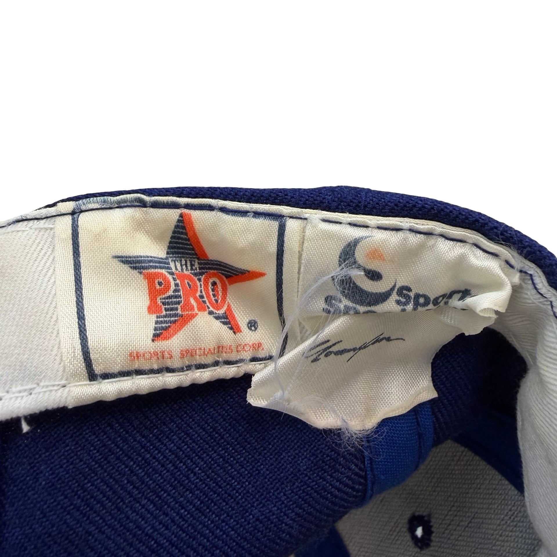 Vintage Edmonton Oilers NHL Snapback Hat Blue