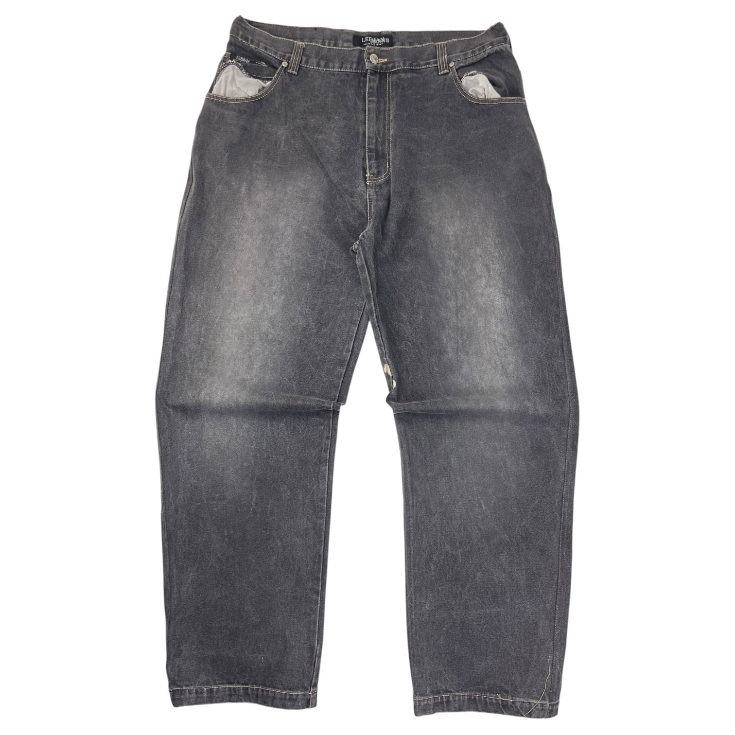 Vintage Leeman Jeans Baggy Denim Bottoms Dark Wash