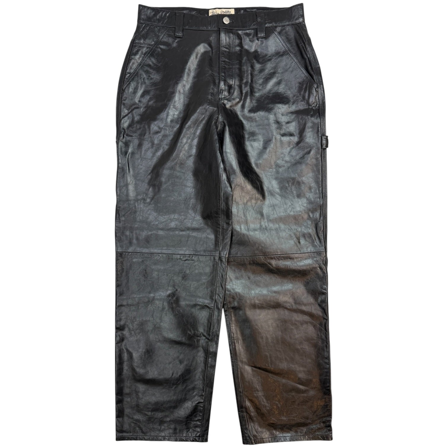 Stussy Leather Carpenter Pants Black