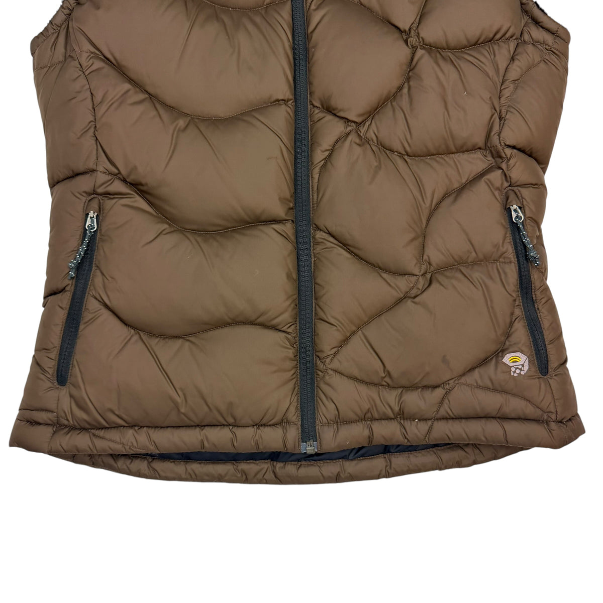 (W) Vintage Mountain Hardwear Fur Lined Vest Brown