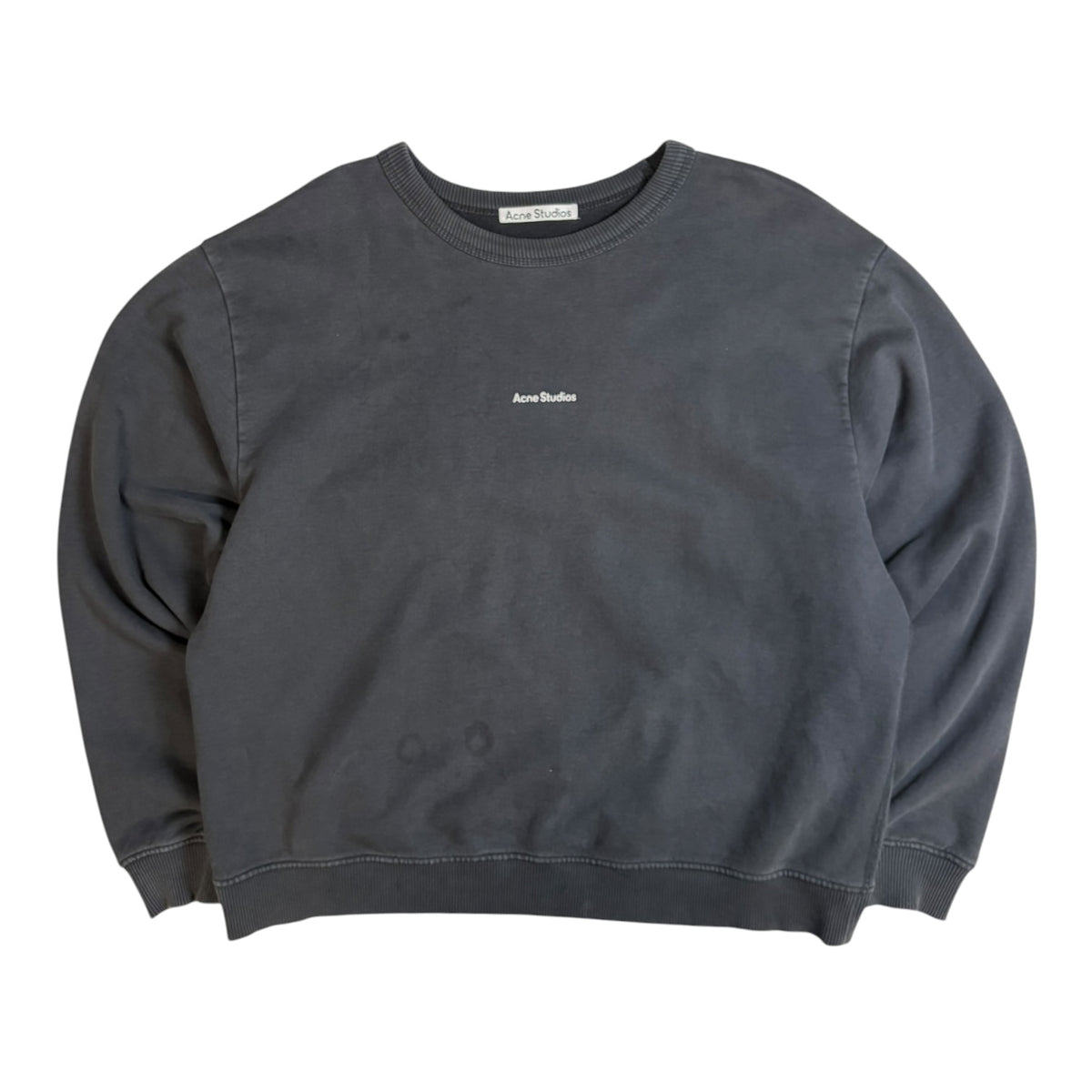 Acne Studios Stamp Logo Crewneck Faded Black