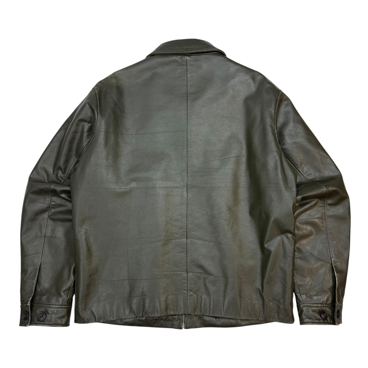 Vintage GAP Leather Jacket Dark Green