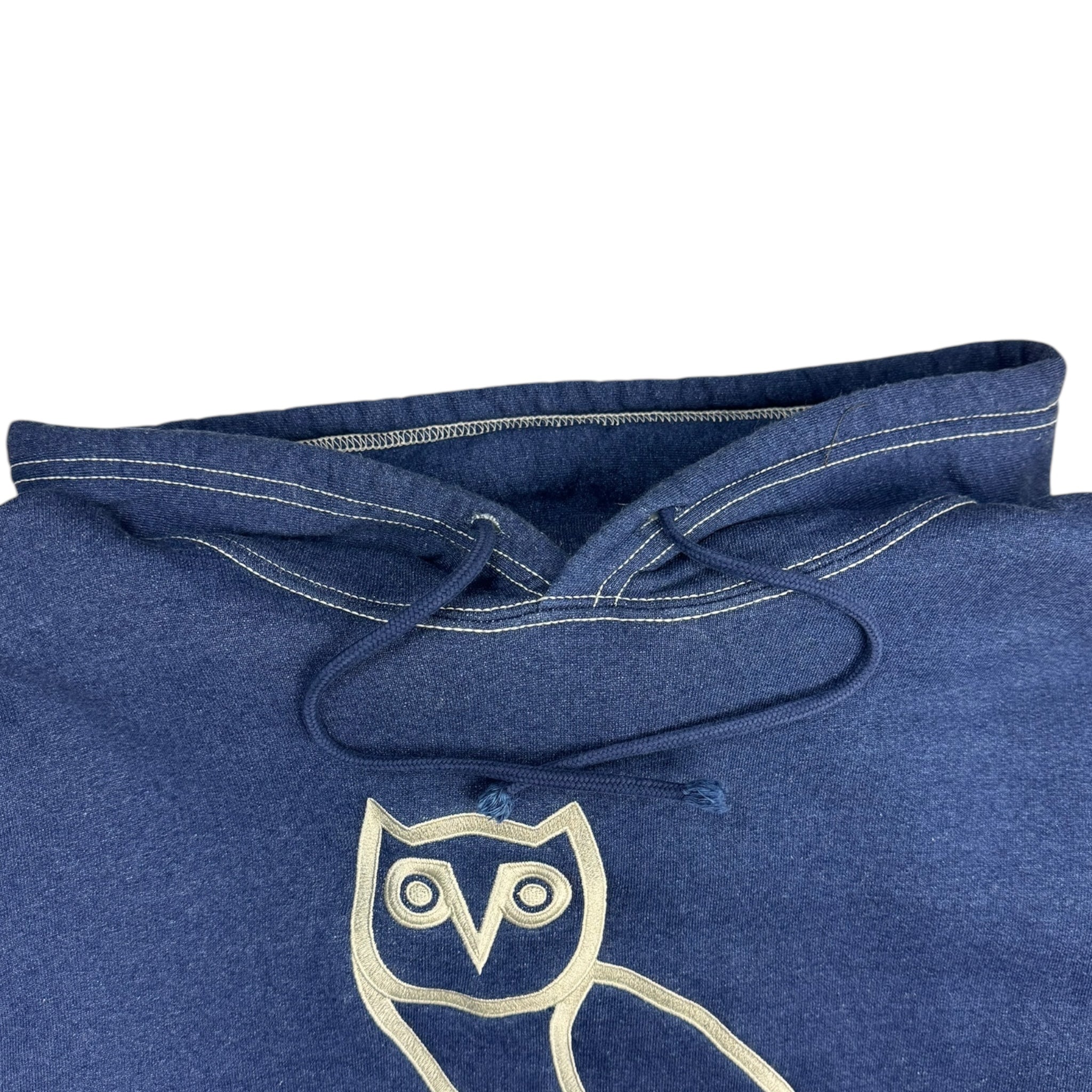 OVO Big Owl Grament Dyed Hoodie Blue