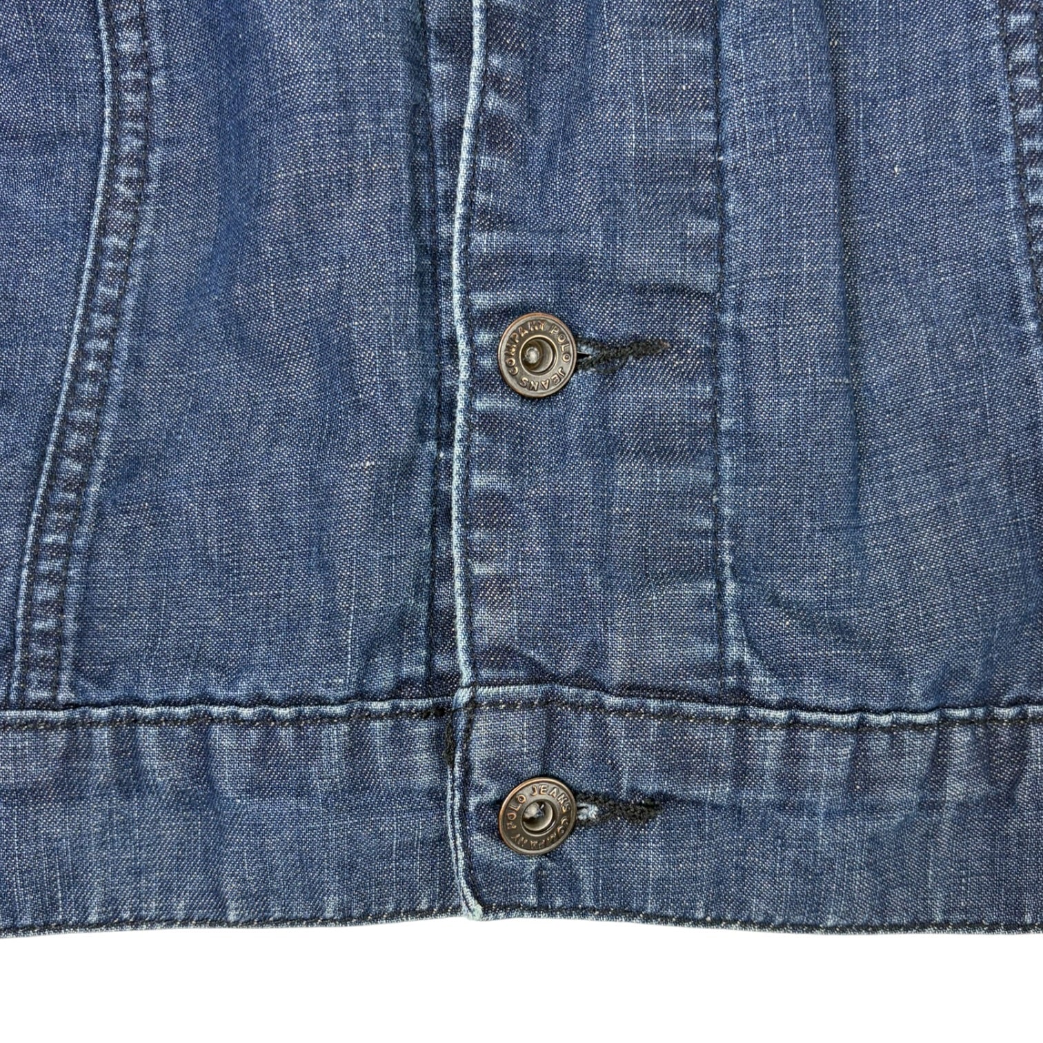 Vintage Polo By Ralph Lauren Denim Button Up Jacket Medium Wash