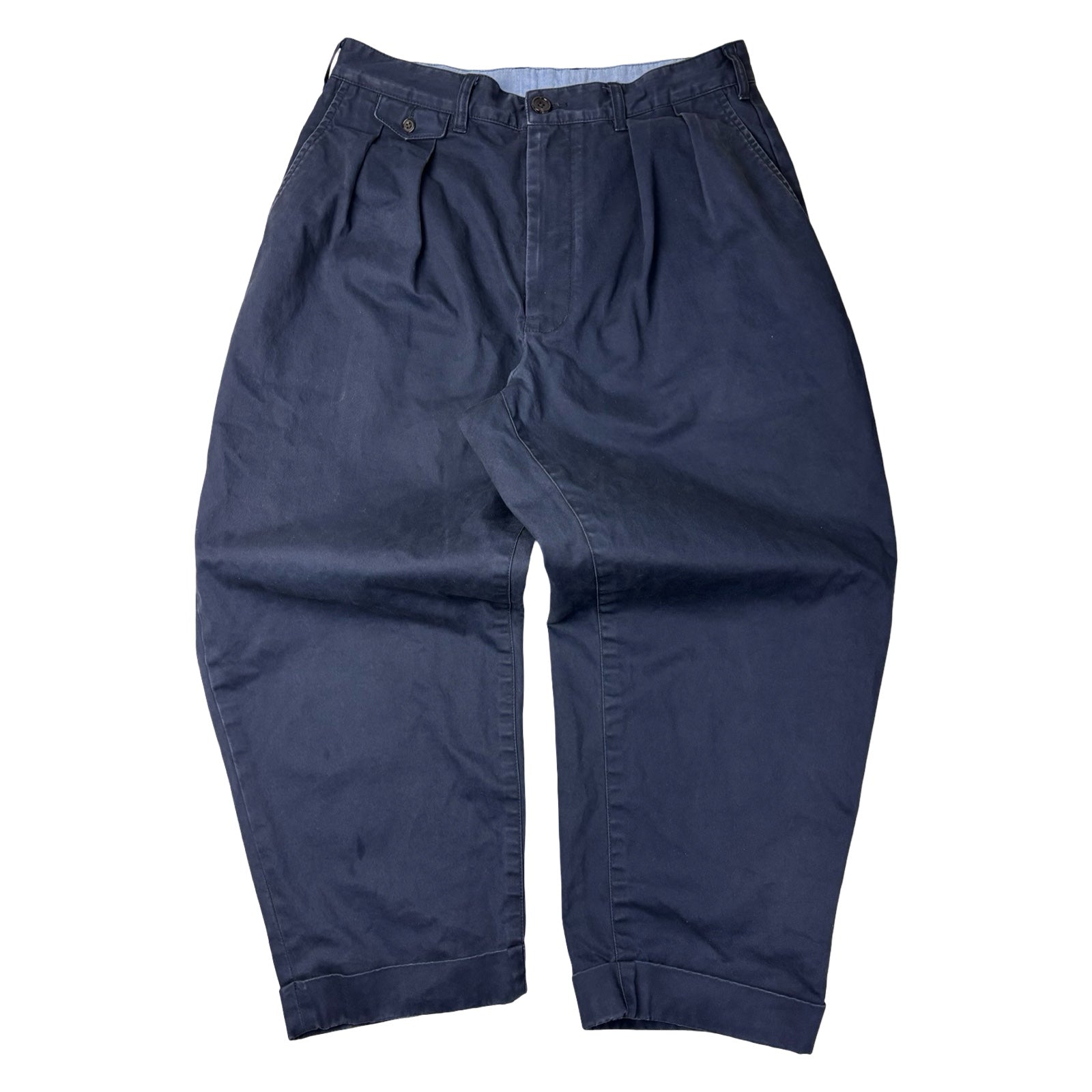 Beams 2Pleats Twill Dark Navy