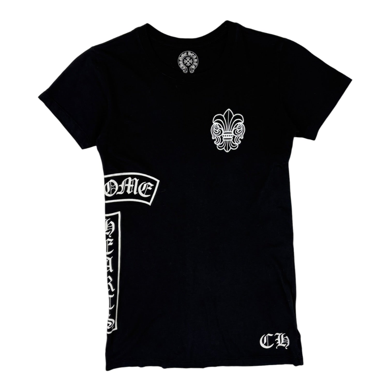 (W) Chrome Hearts Fleur De Lis Side T Bar Tee Black