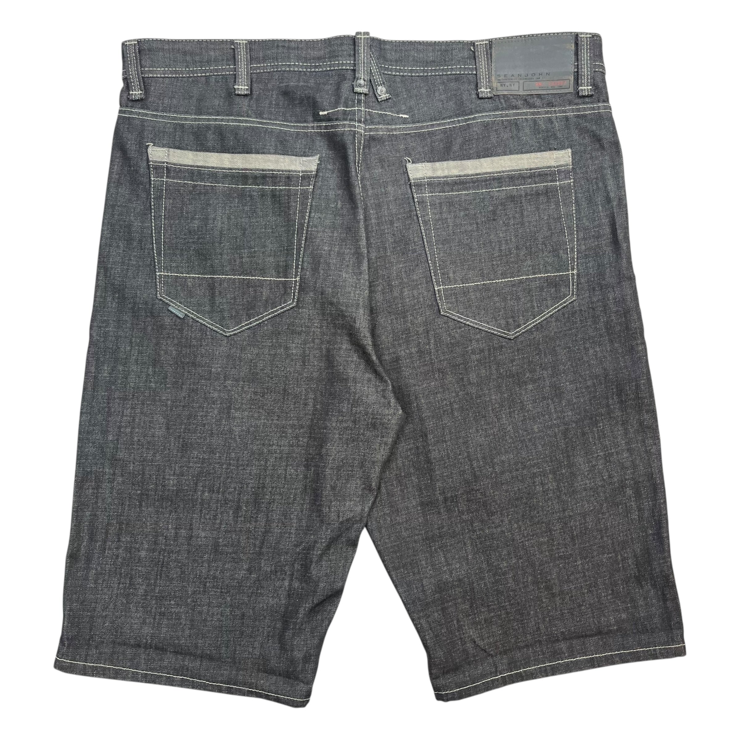 Y2K Sean John Denim Shorts Grey/Silver