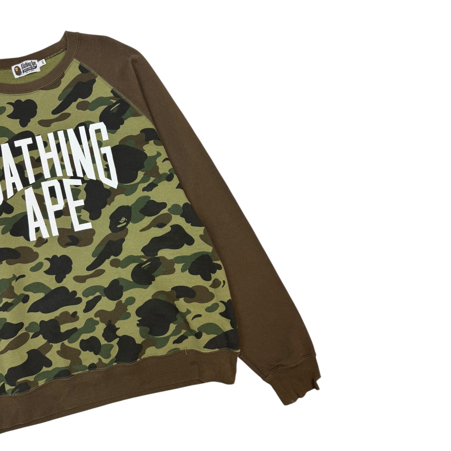 Bape 1st Camo Crazy Bathing Ape Spellout Crewneck