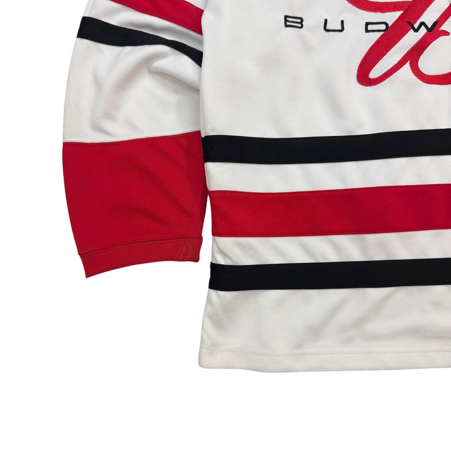 Vintage Budweiser Dale Earnhardt Jr L/S Jersey White/Red