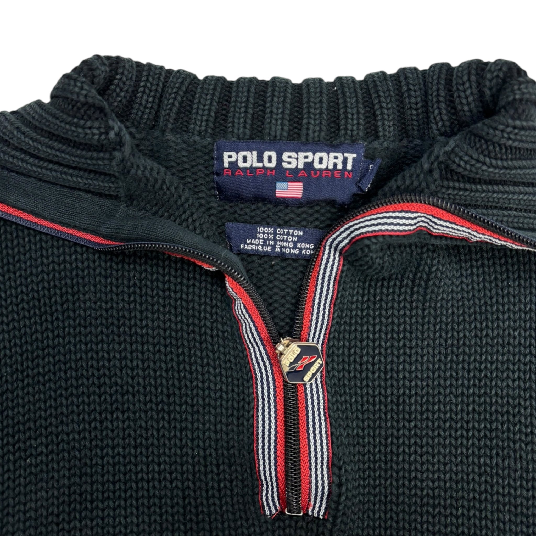 Vintage Polo Sport Knit Quarter Zip Sweater