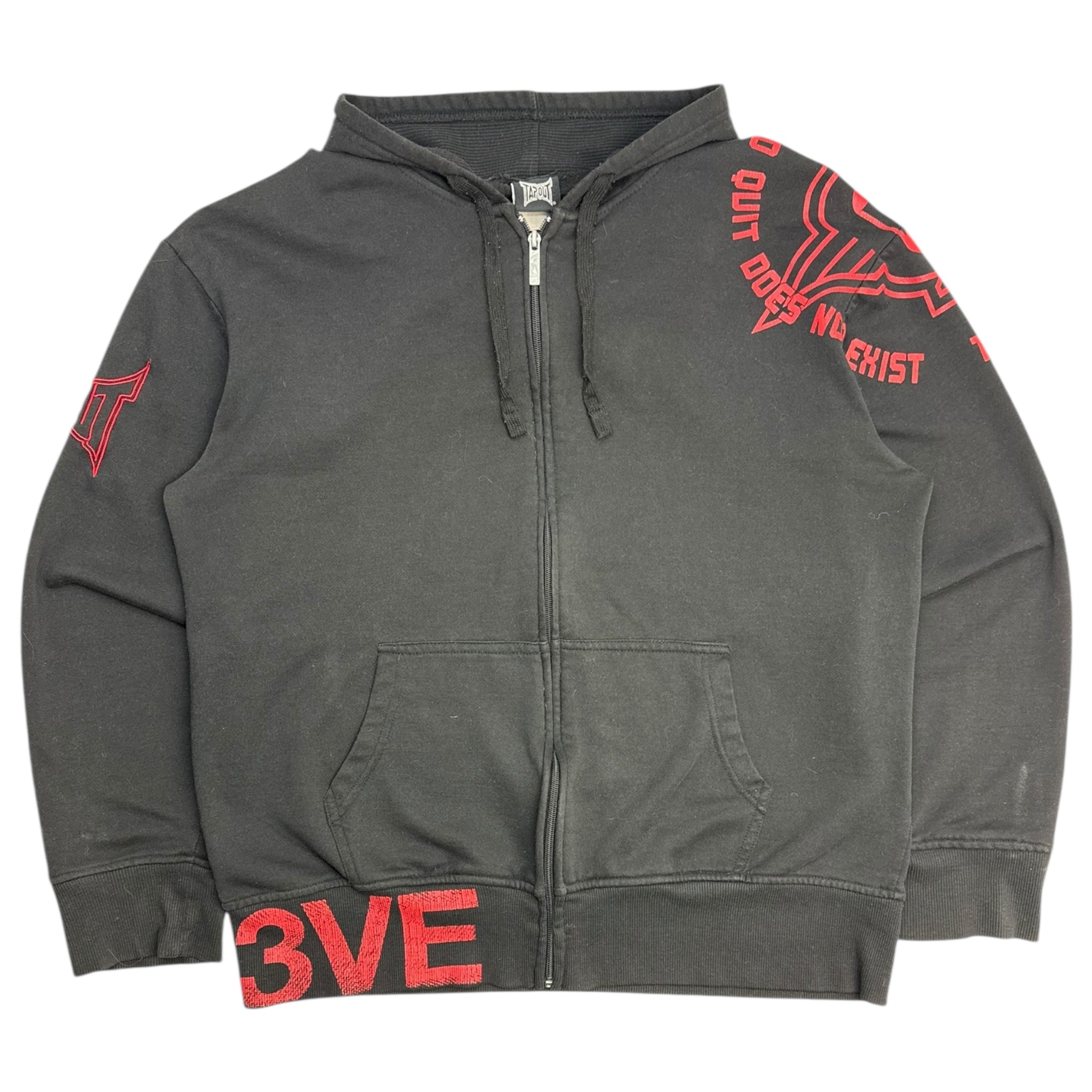 Vintage Y2K Tapout Waffle Hood Zip Hoodie