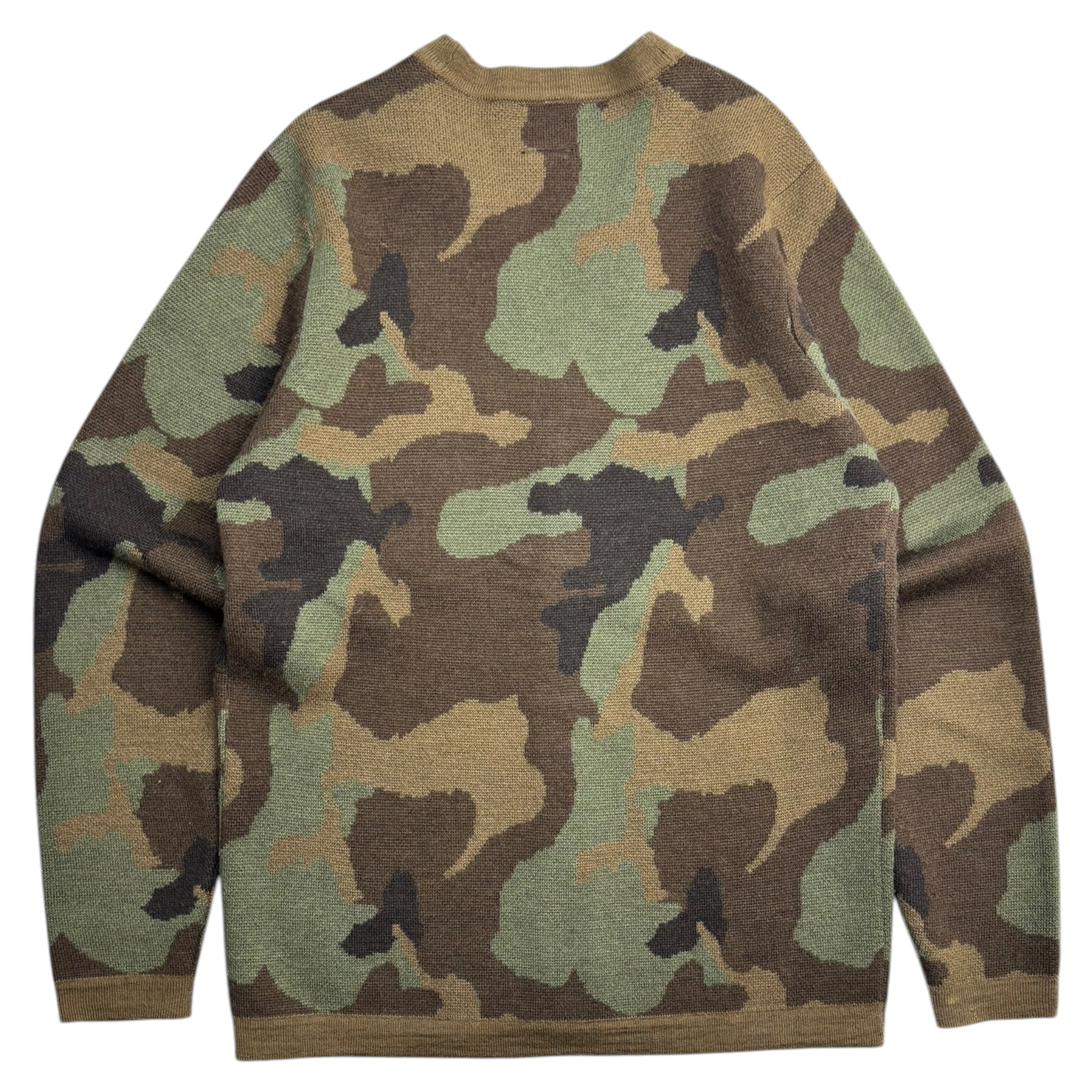 Stussy Y2K Button Up Cardigan Camoflage