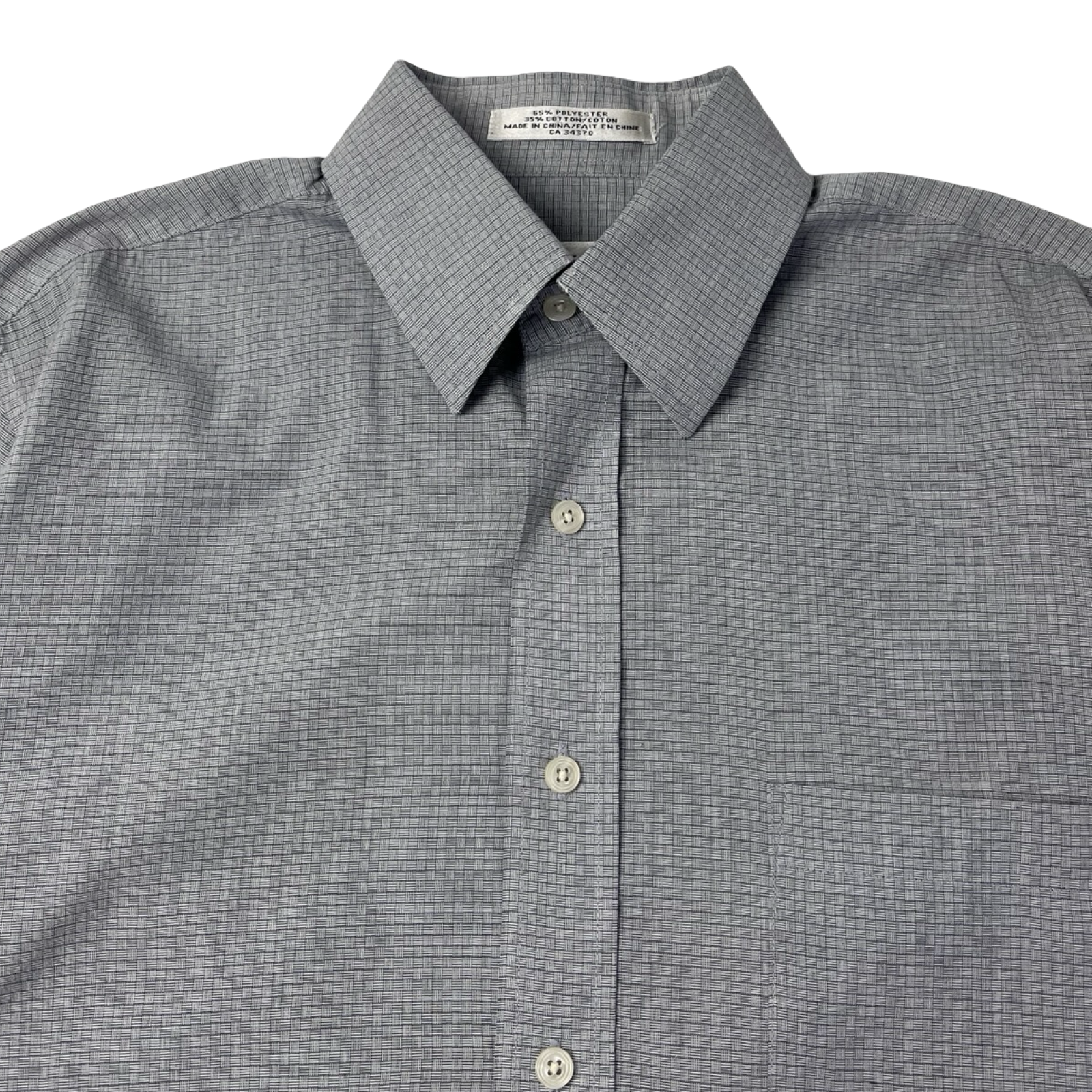 Vintage Balmain Button Micro Checkered Button-Up Shirt