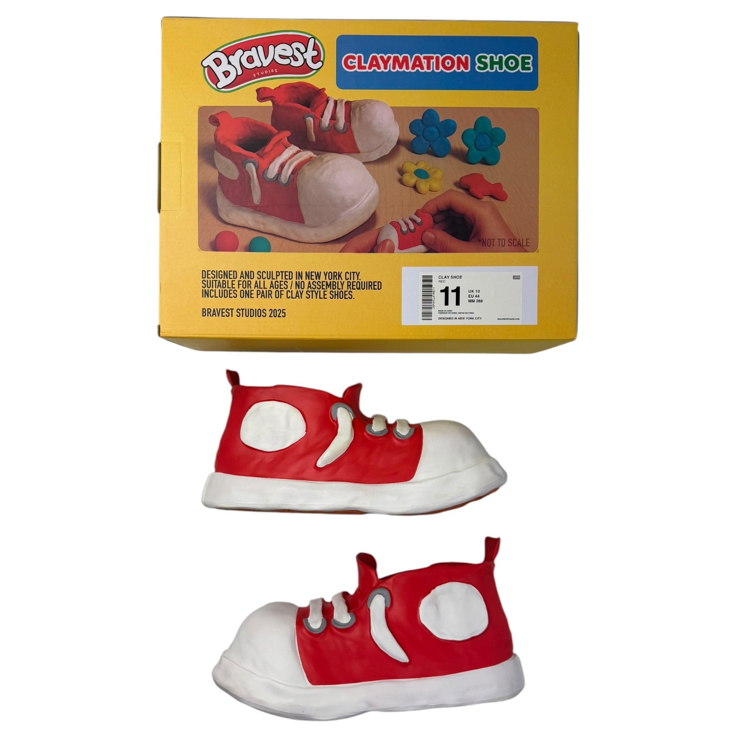 Bravest Studios Clay Shoe Red White (Used)
