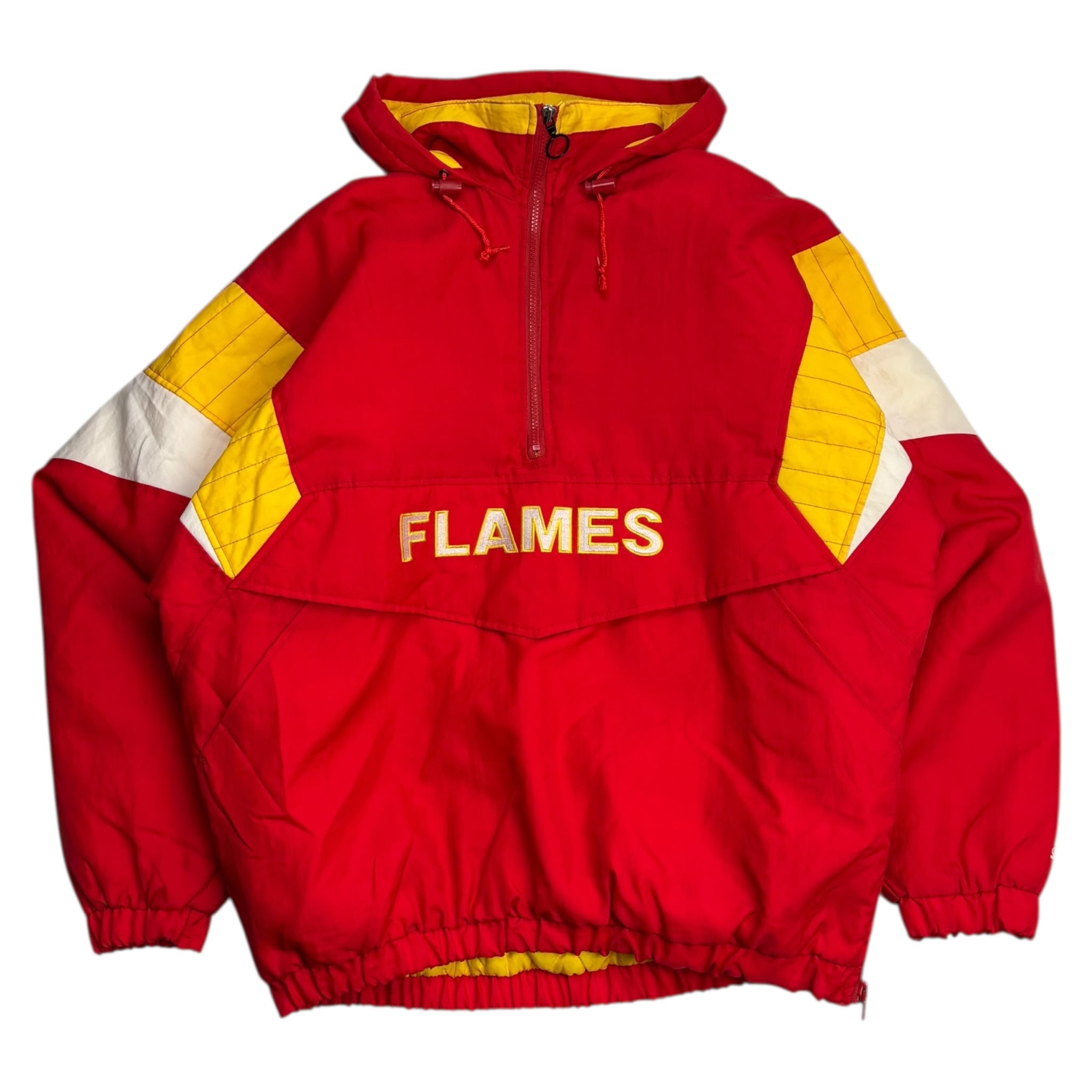 Vintage Starter Calgary Flames Quarter Zip Jacket