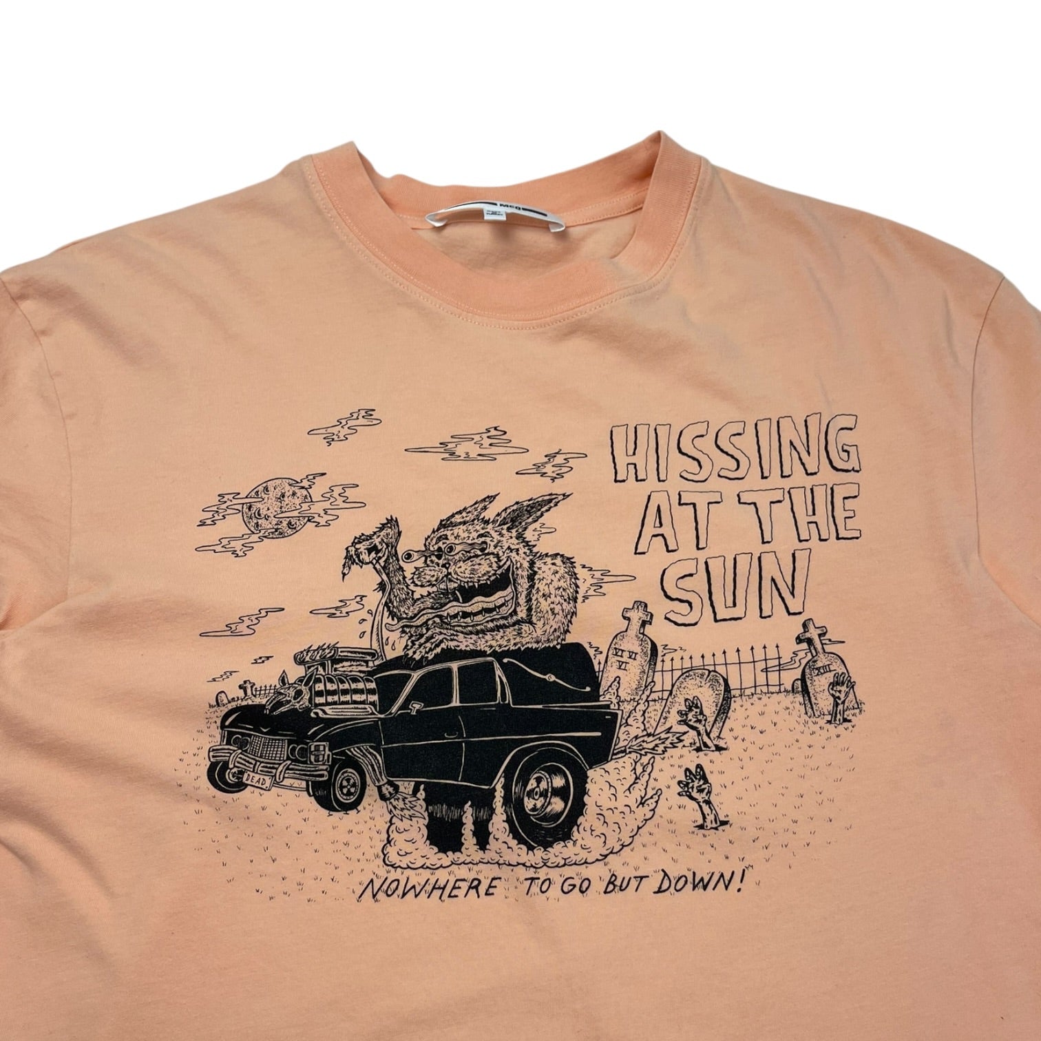 Alexander McQueen Hissing at the Sun T-Shirt Salmon Pink