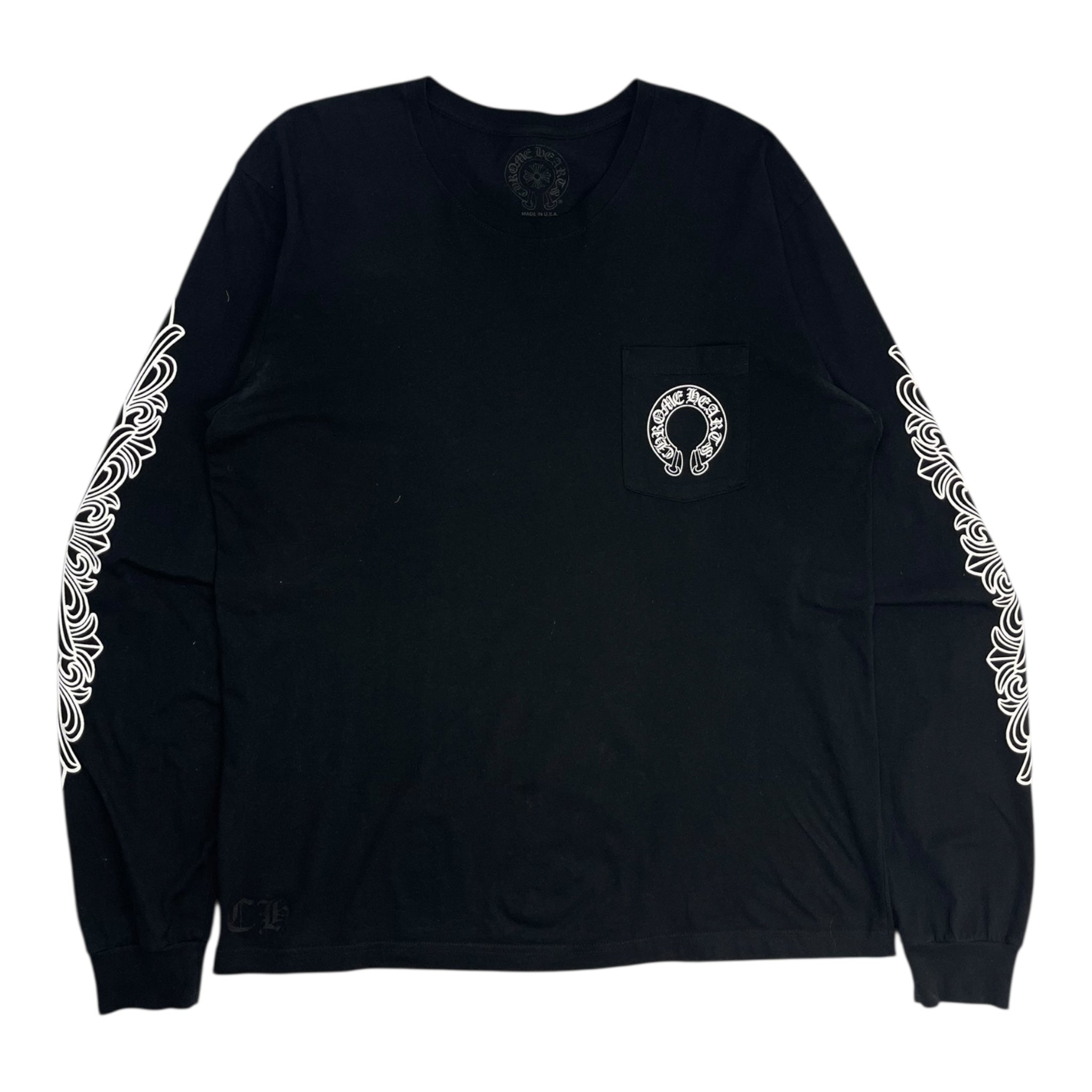 Chrome Hearts Horseshoe Pocket Longsleeve Shirt Black