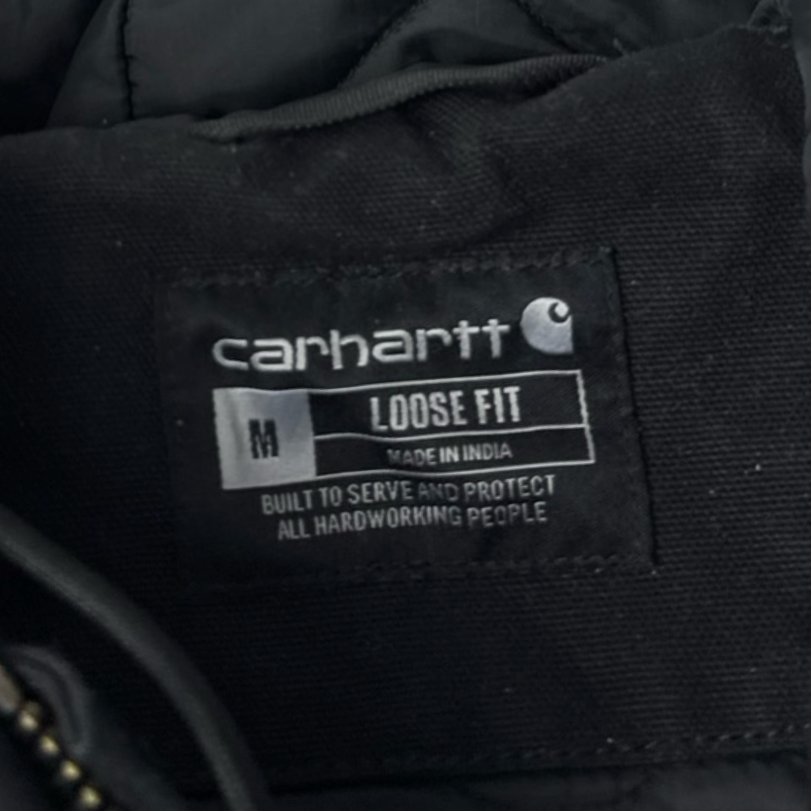 Carhartt Quilted & Hooded Work Jacket Black