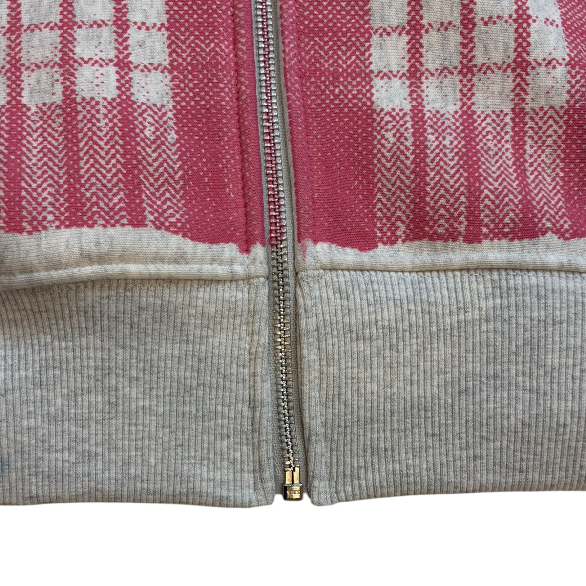 Stussy Printed Pattern Zip-Up Hoodie Pink Palaka