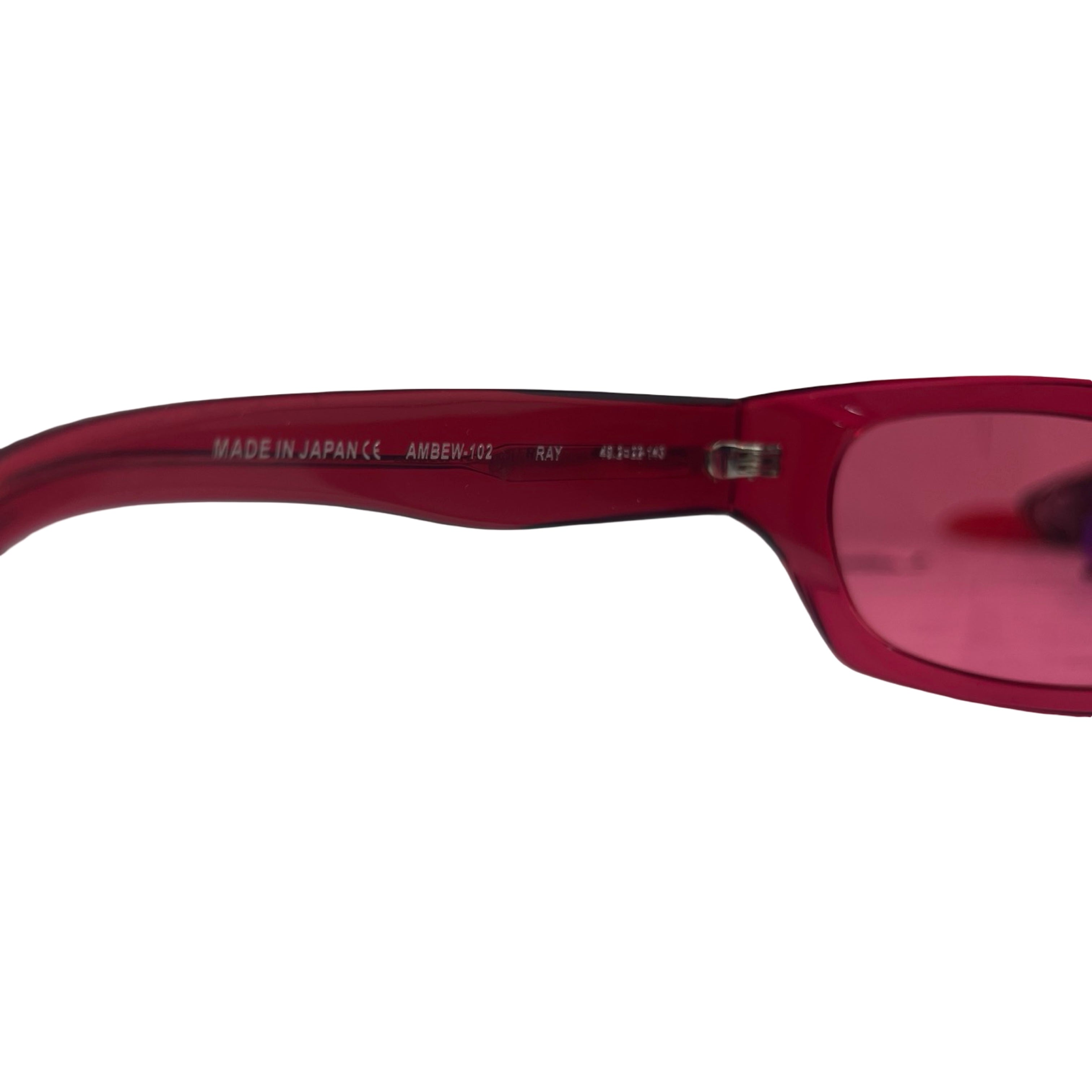 Ambush Ray Sunglasses Square Frame Red