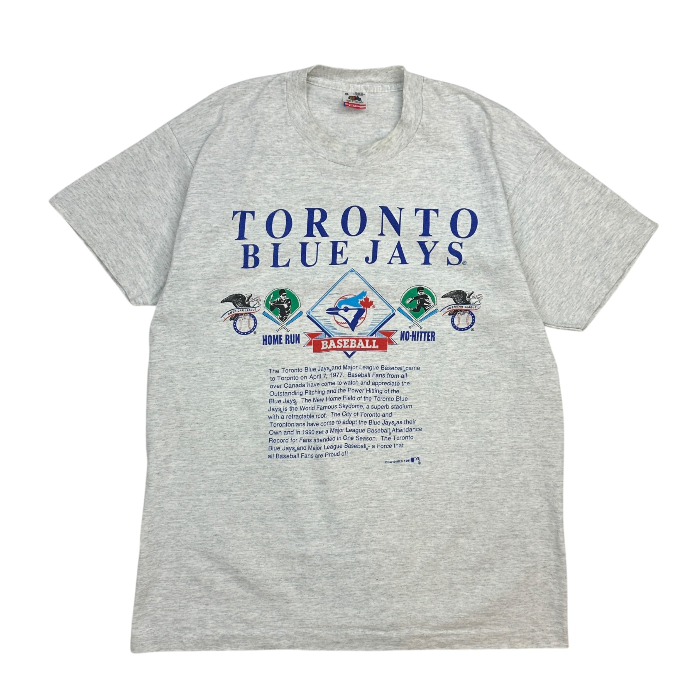 Vintage Toronto Blue Jays Baseball Tee Grey