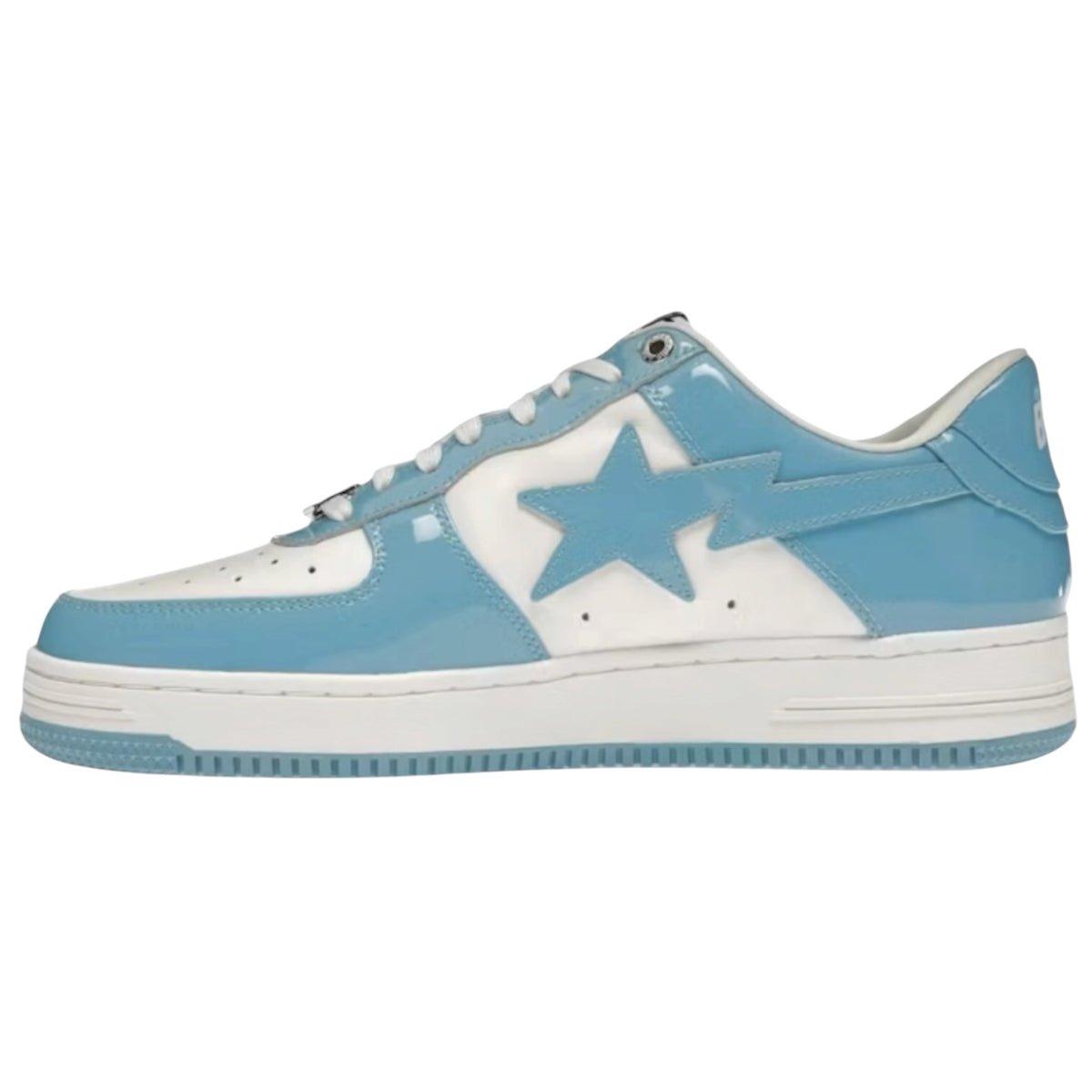 A Bathing Ape Bape Sta Patent Leather Blue White