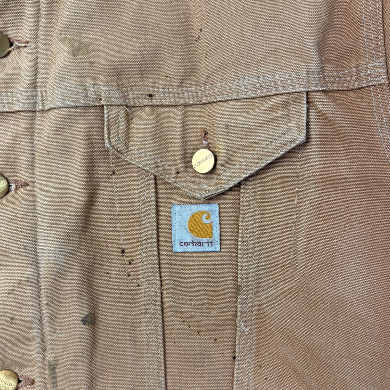 Carhartt J148 Blanket-Lined Firm Duck Jean Jacket Brown