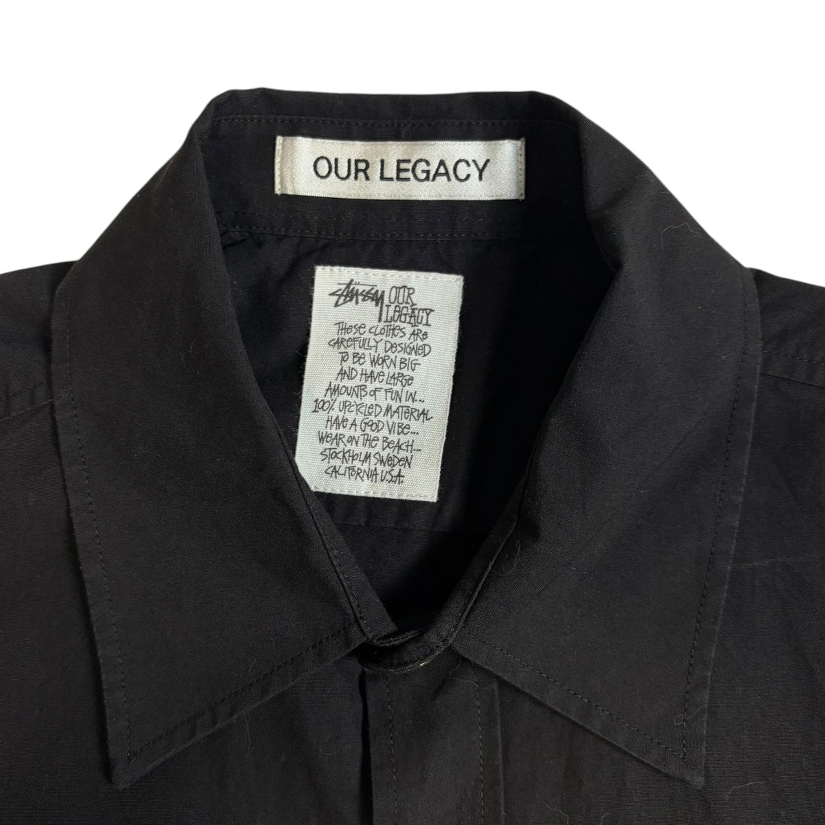 Stussy x Our Legacy Work Shop Country Button-Up Shirt Black