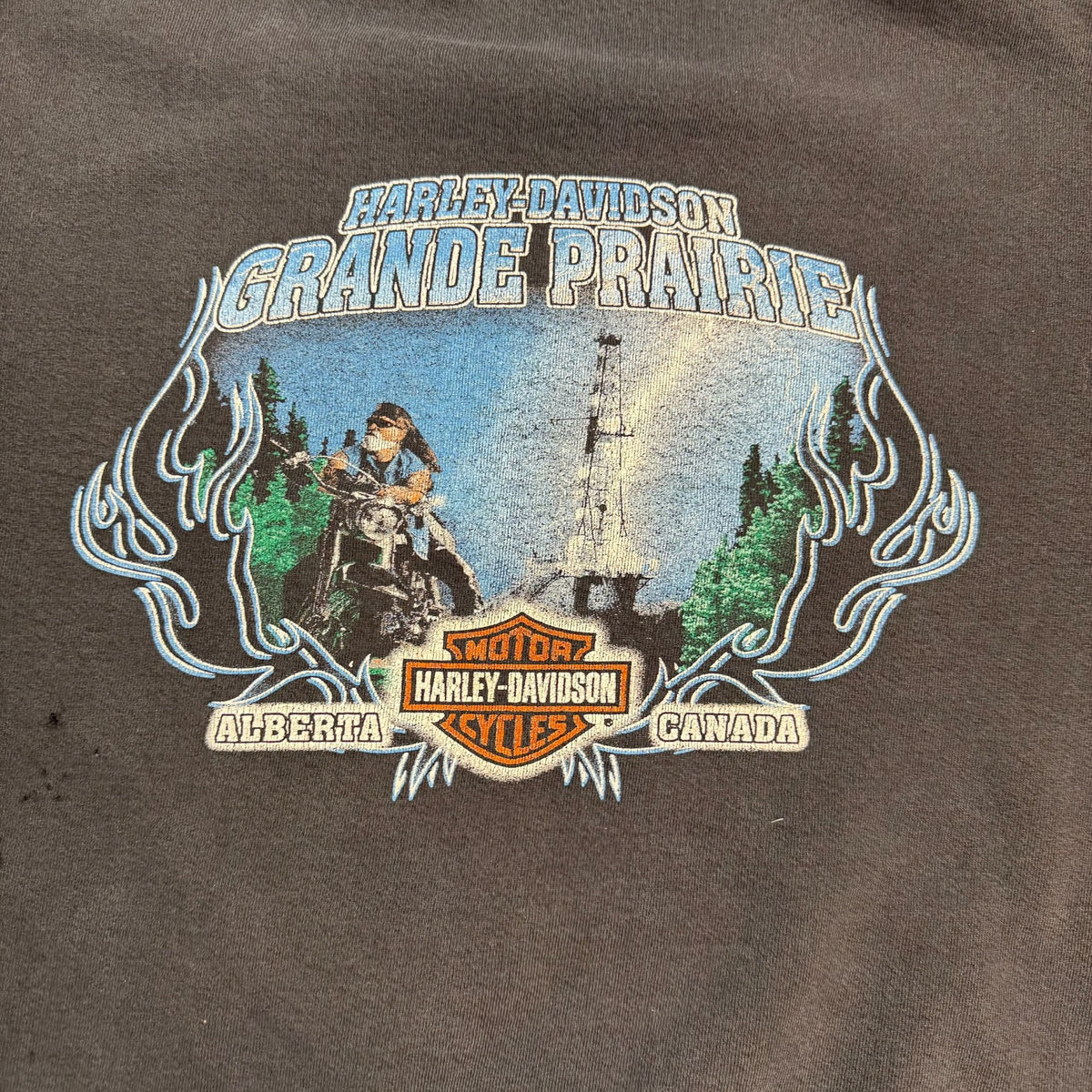 Vintage Harley Davidson Of Grande Prairie Hoodie Black