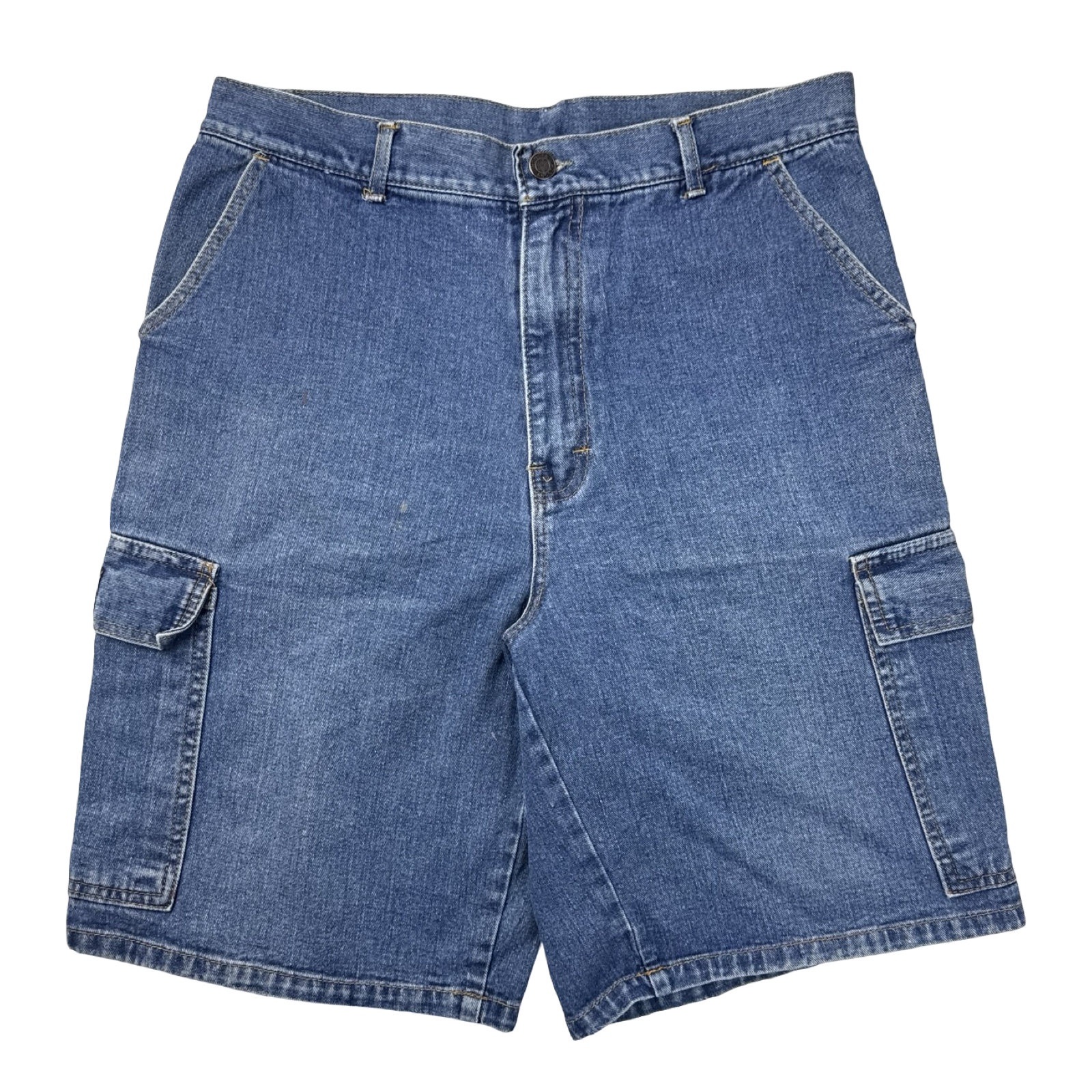Vintage Cargo Denim Shorts Medium Indigo