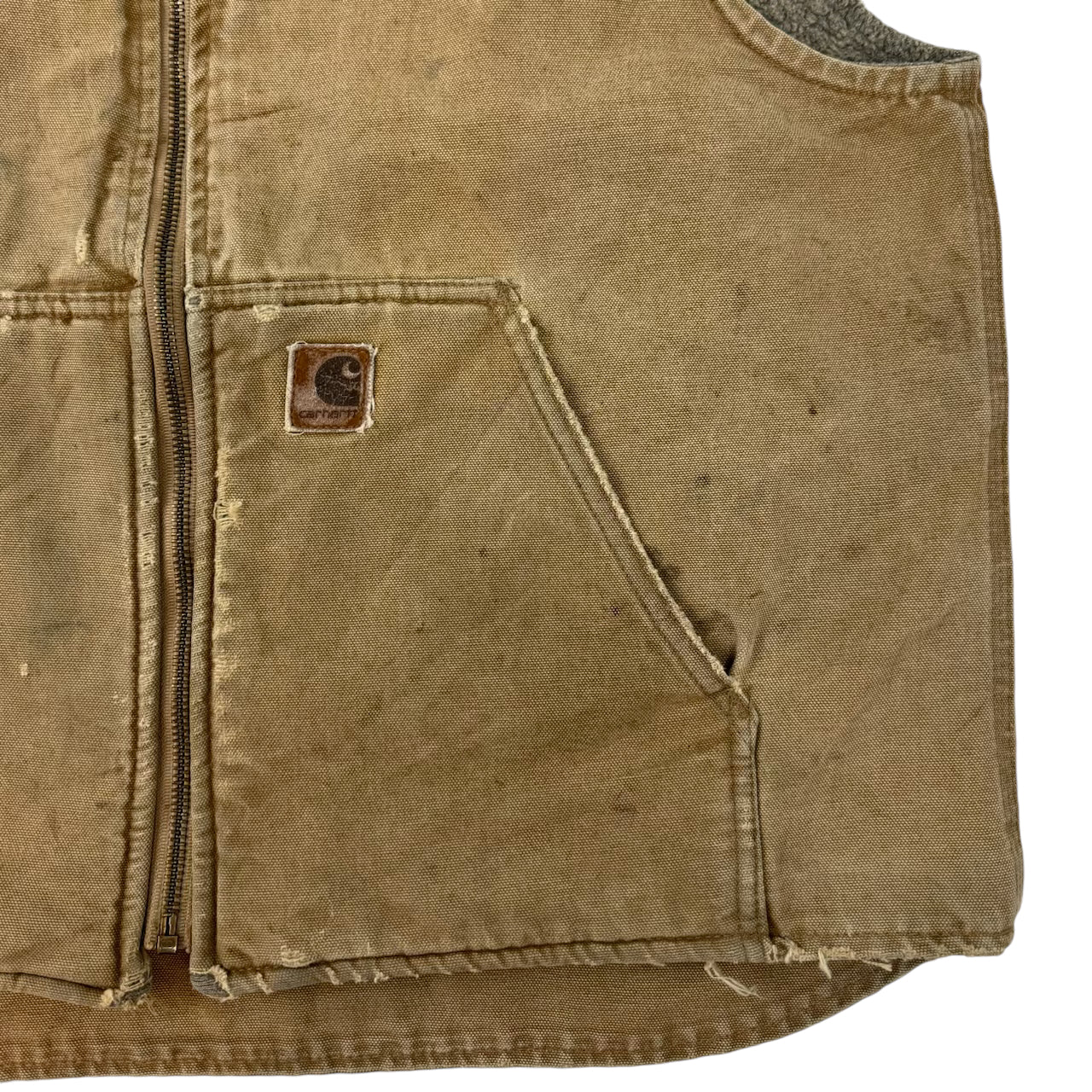 Vintage Carhartt Fleece Lined Vest Tan