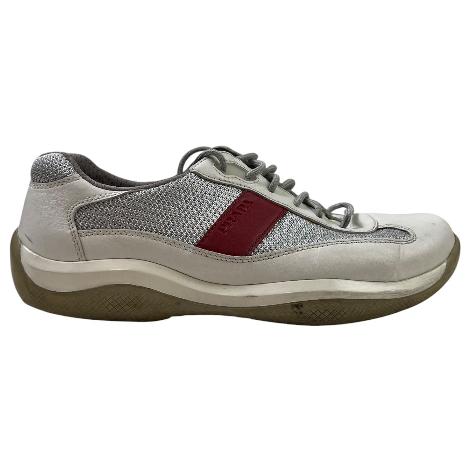 Prada America’s Cup Sneaker Silver