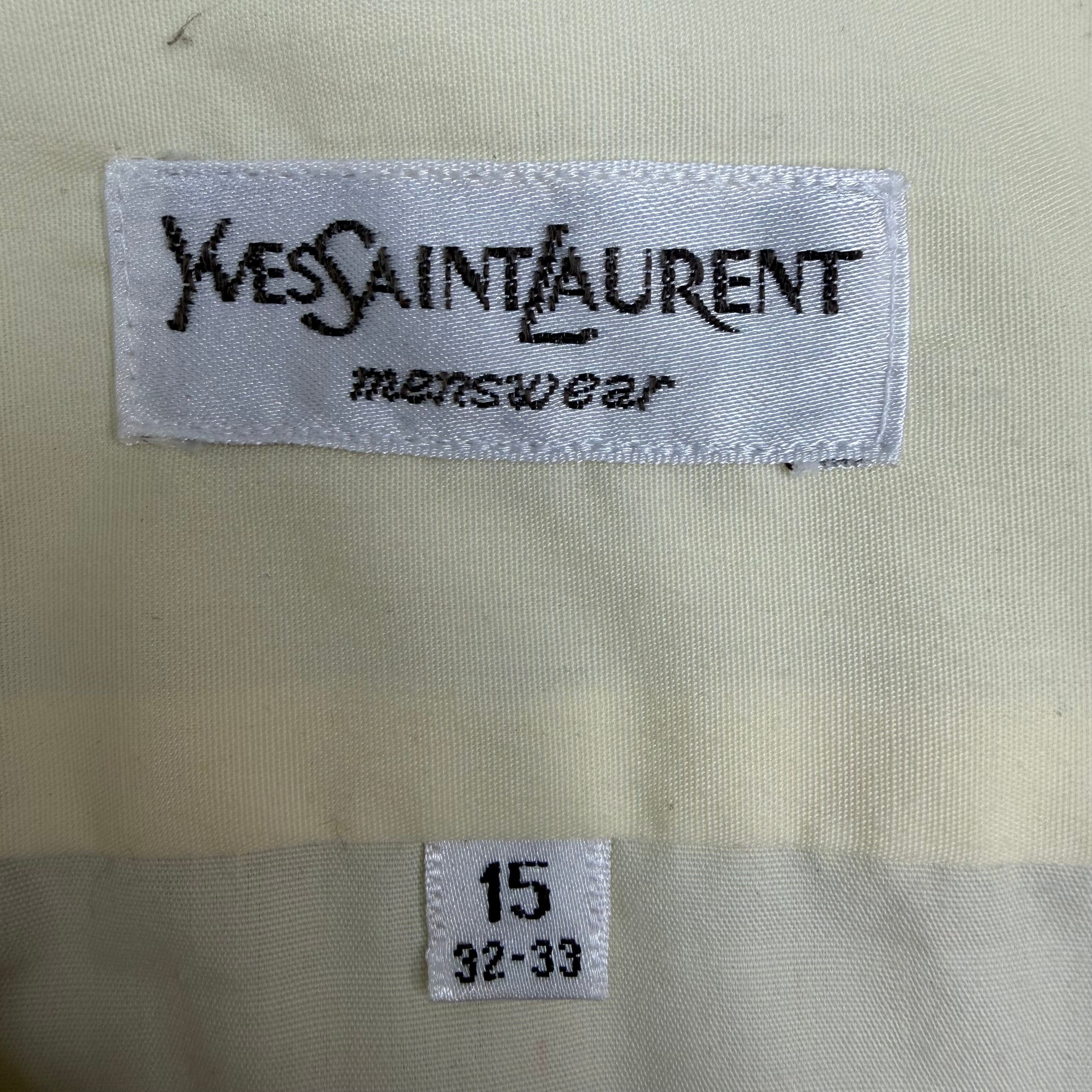 Vintage Yves Saint Laurent Longsleeve Button Up Shirt Yellow