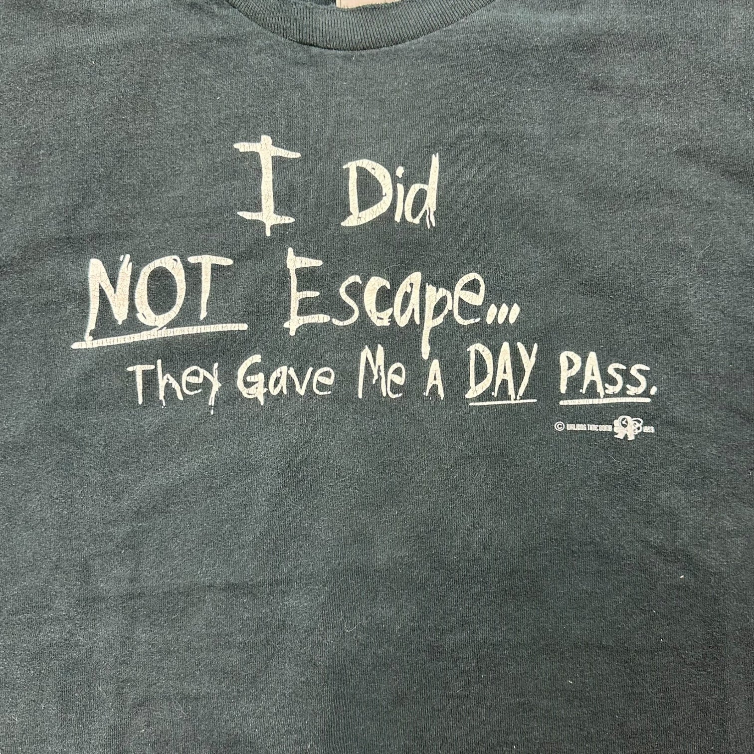 Vintage ‘I Did Not Escape’ Joke Tee Black