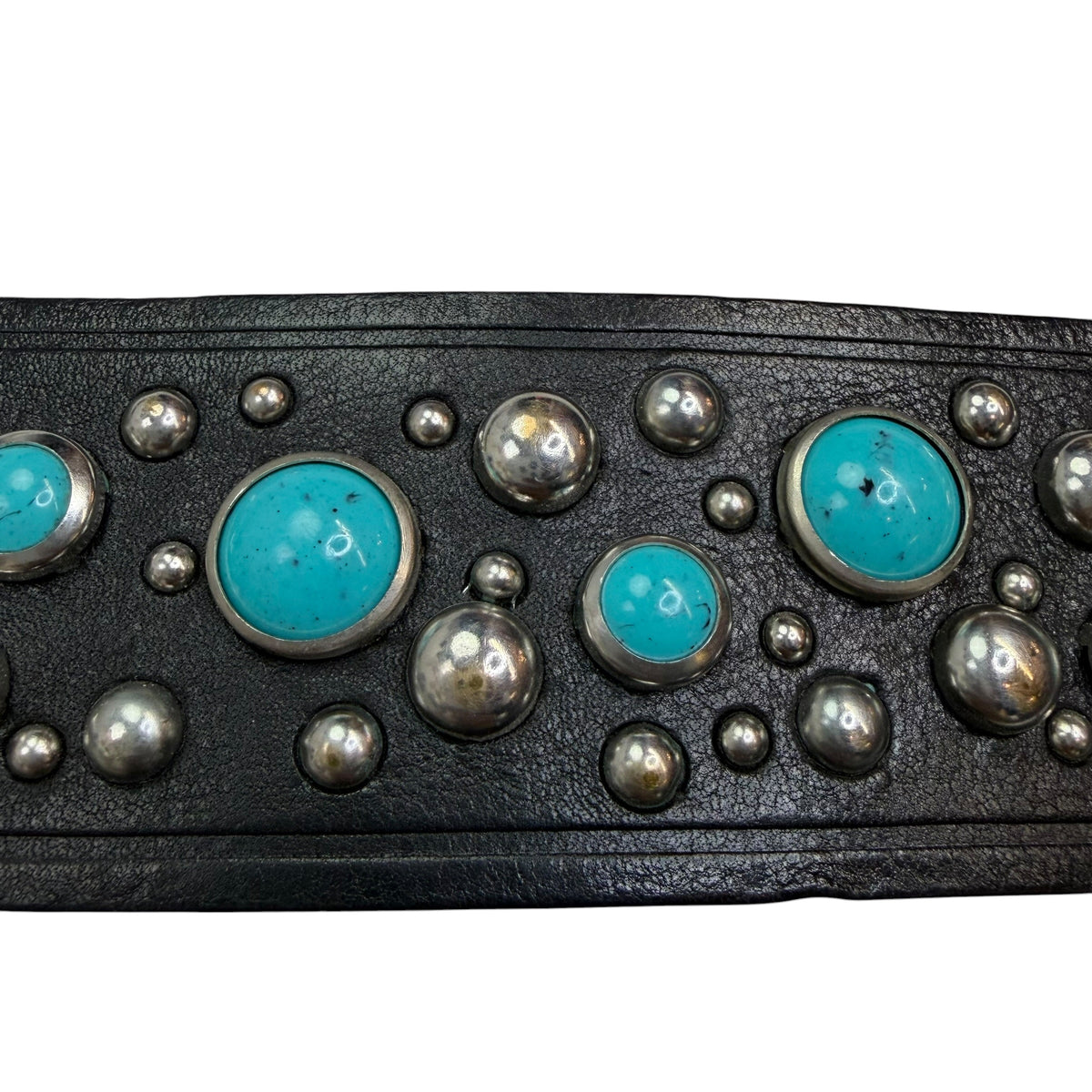 Vintage DSquared2 Studded Leather Belt Black