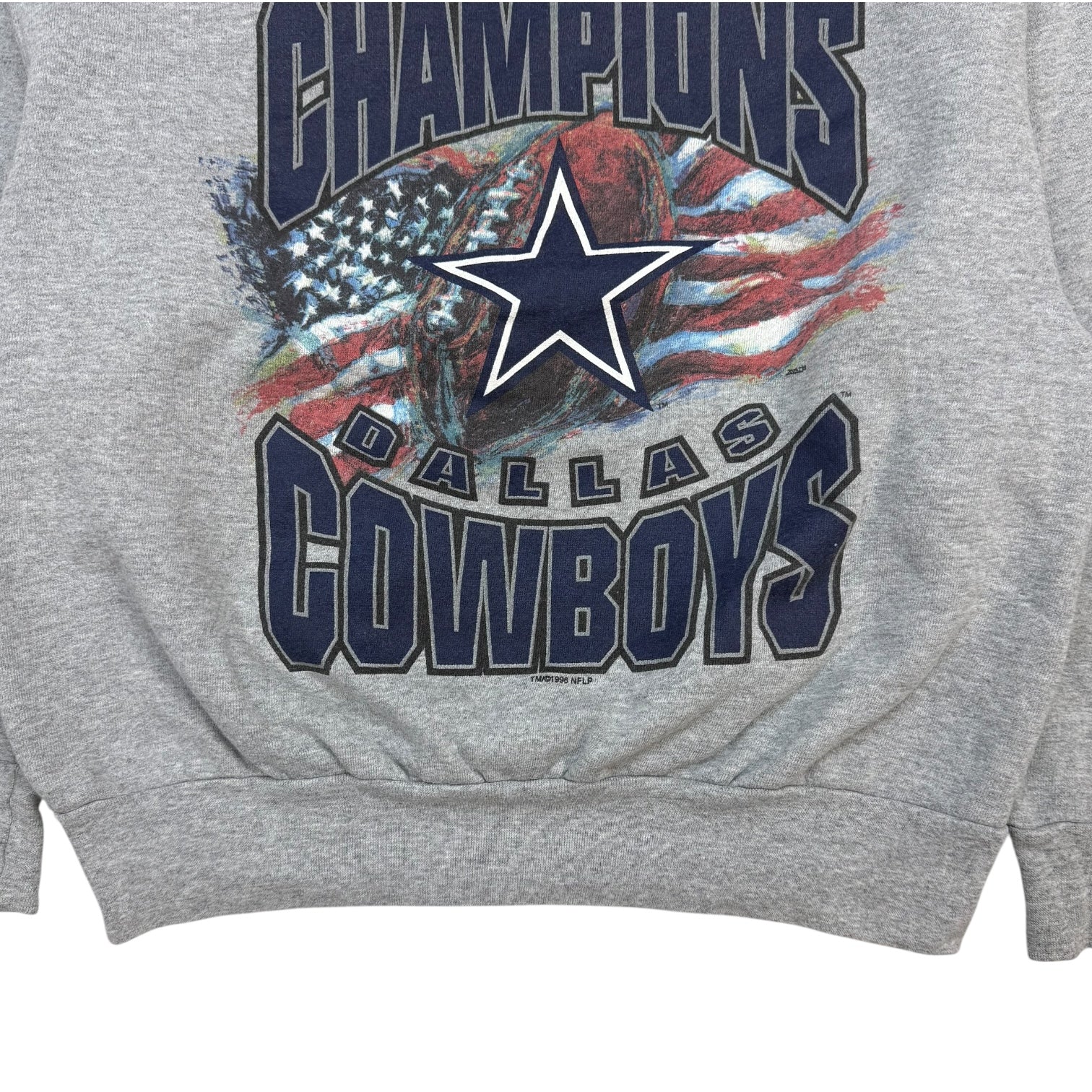 1996 Dallas Cowboys Super Bowl XXX Champions Crewneck Grey