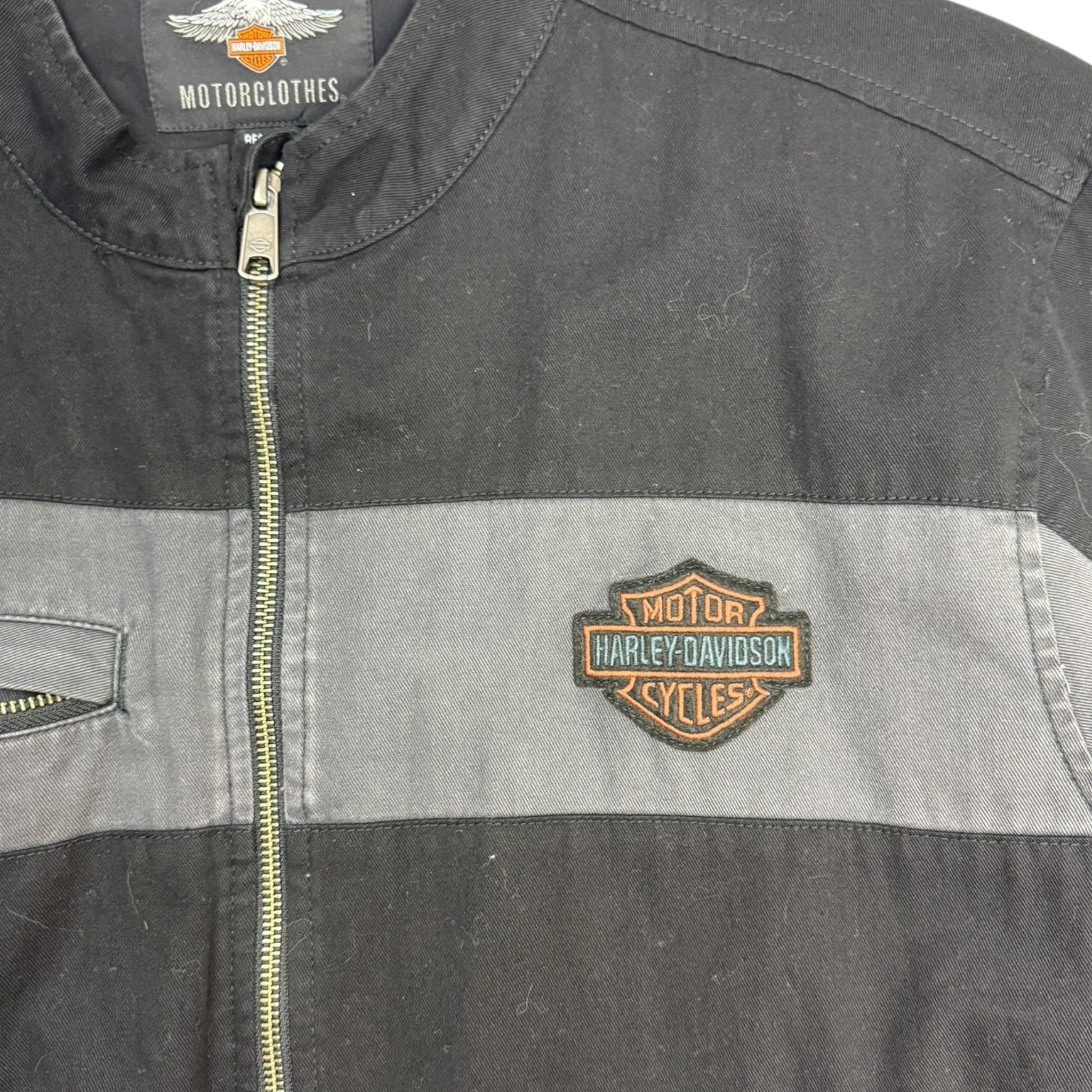 Vintage Harley Davidson Light Canvas Zip Jacket