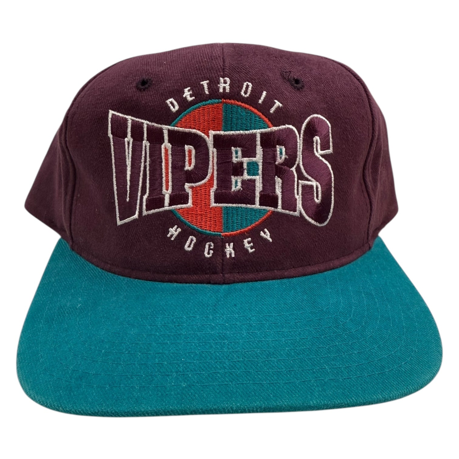 Vintage Detroit Vipers Snapback Plum/Teal