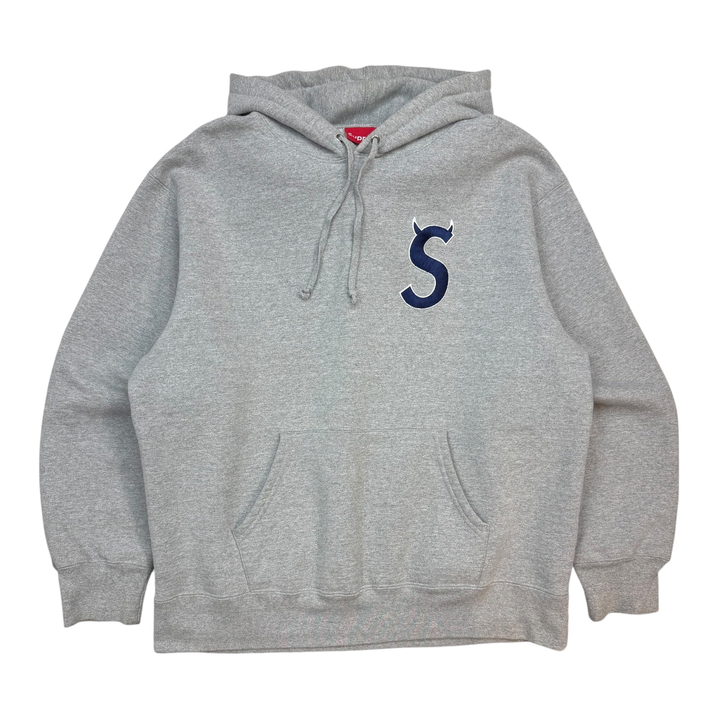 Supreme S Logo Hoodie Grey