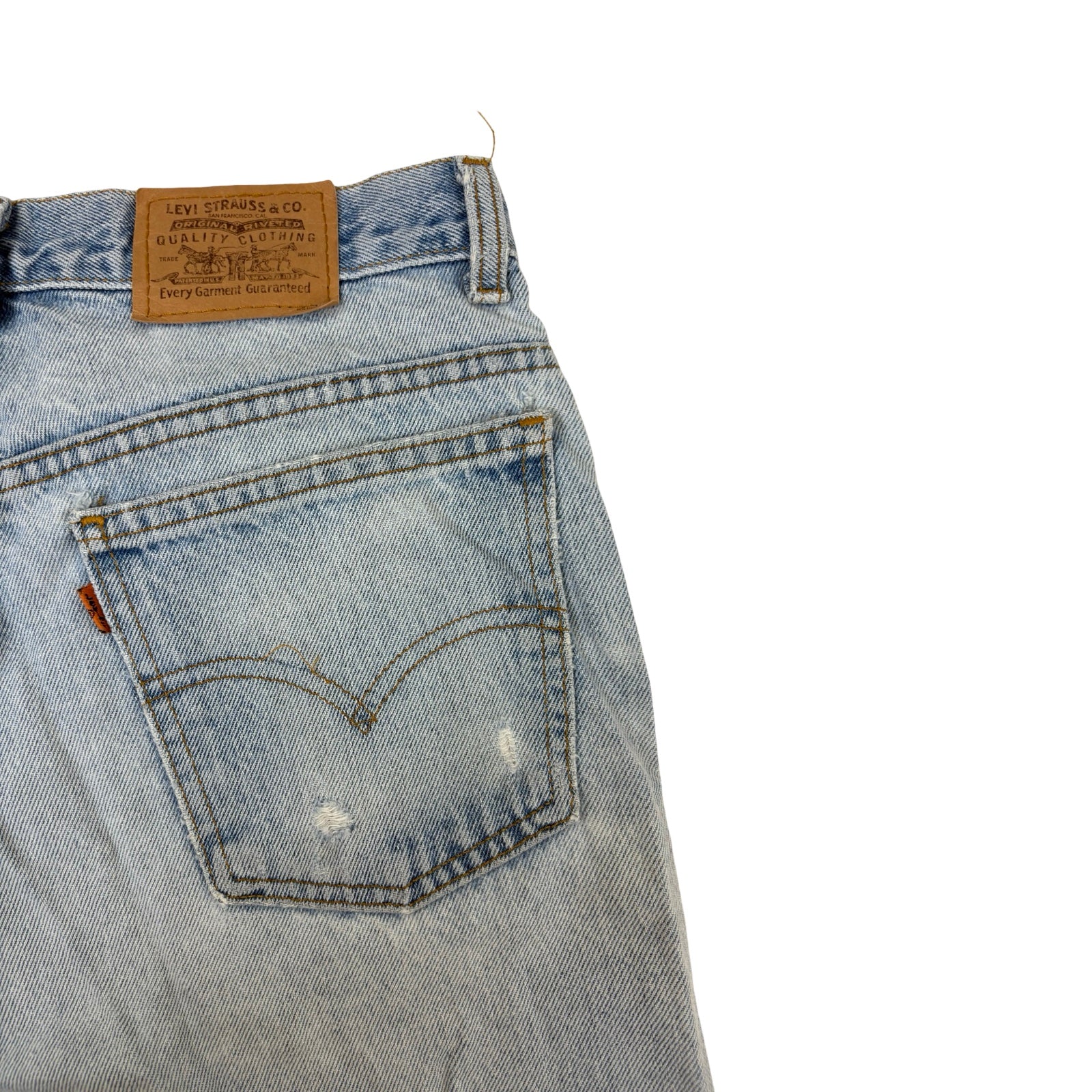 Vintage Levi’s Orange Tab Distressed Light Wash Denim