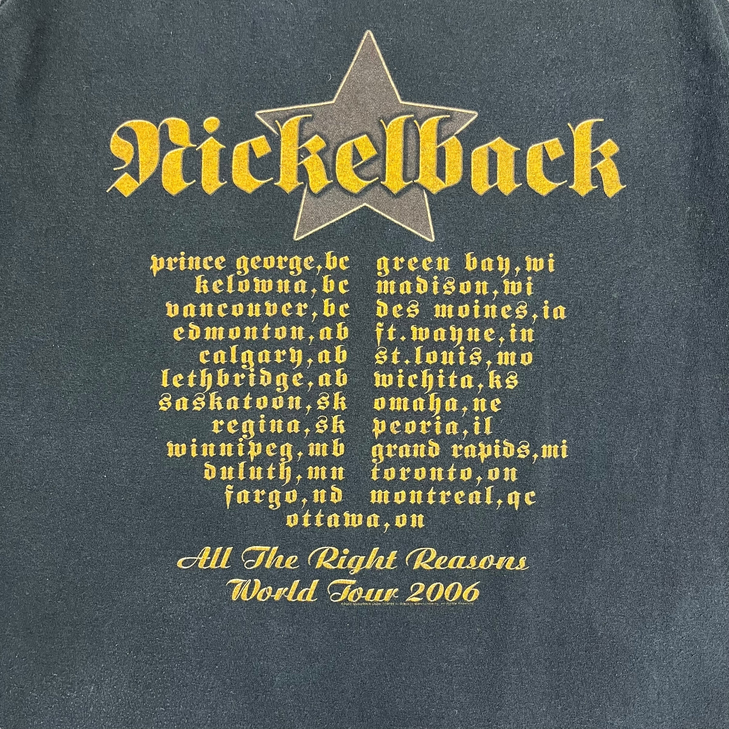 2006 Nickelback All The Right Reasons Tour Tee Black