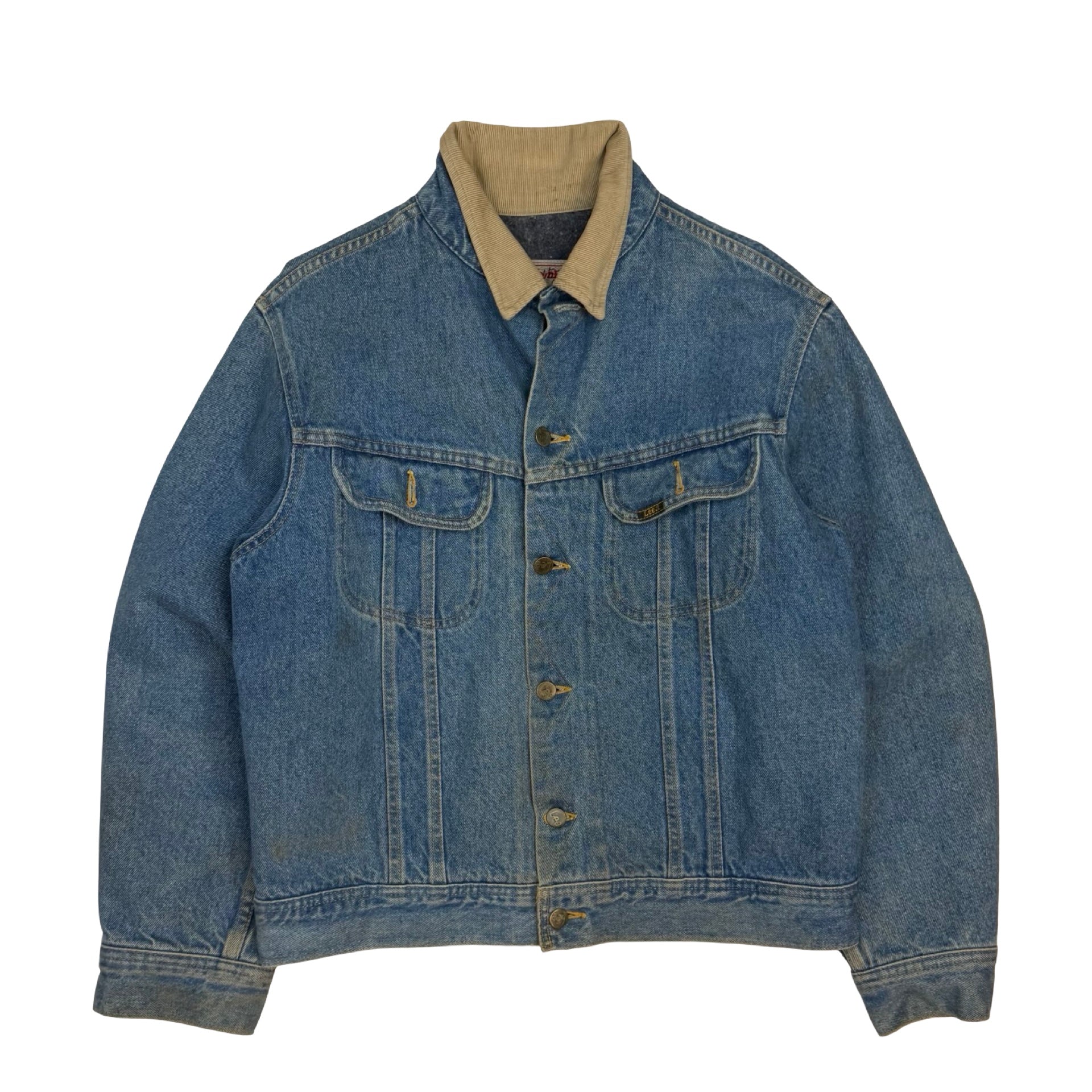 Vintage Lee Storm Rider Trucker Denim Jacket Blue
