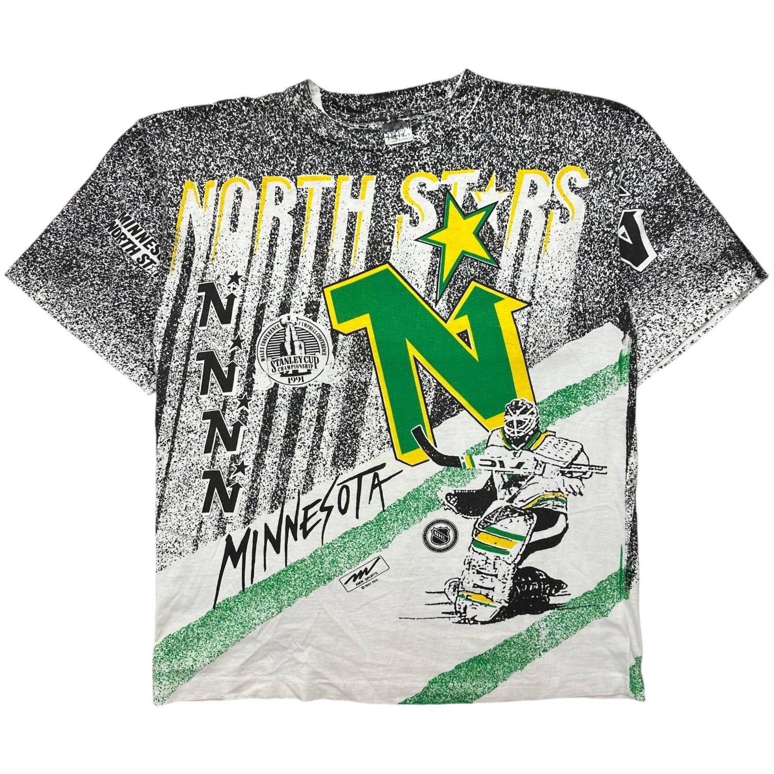 Vintage Minnesota North Stars AOP Magic Johnson Tee