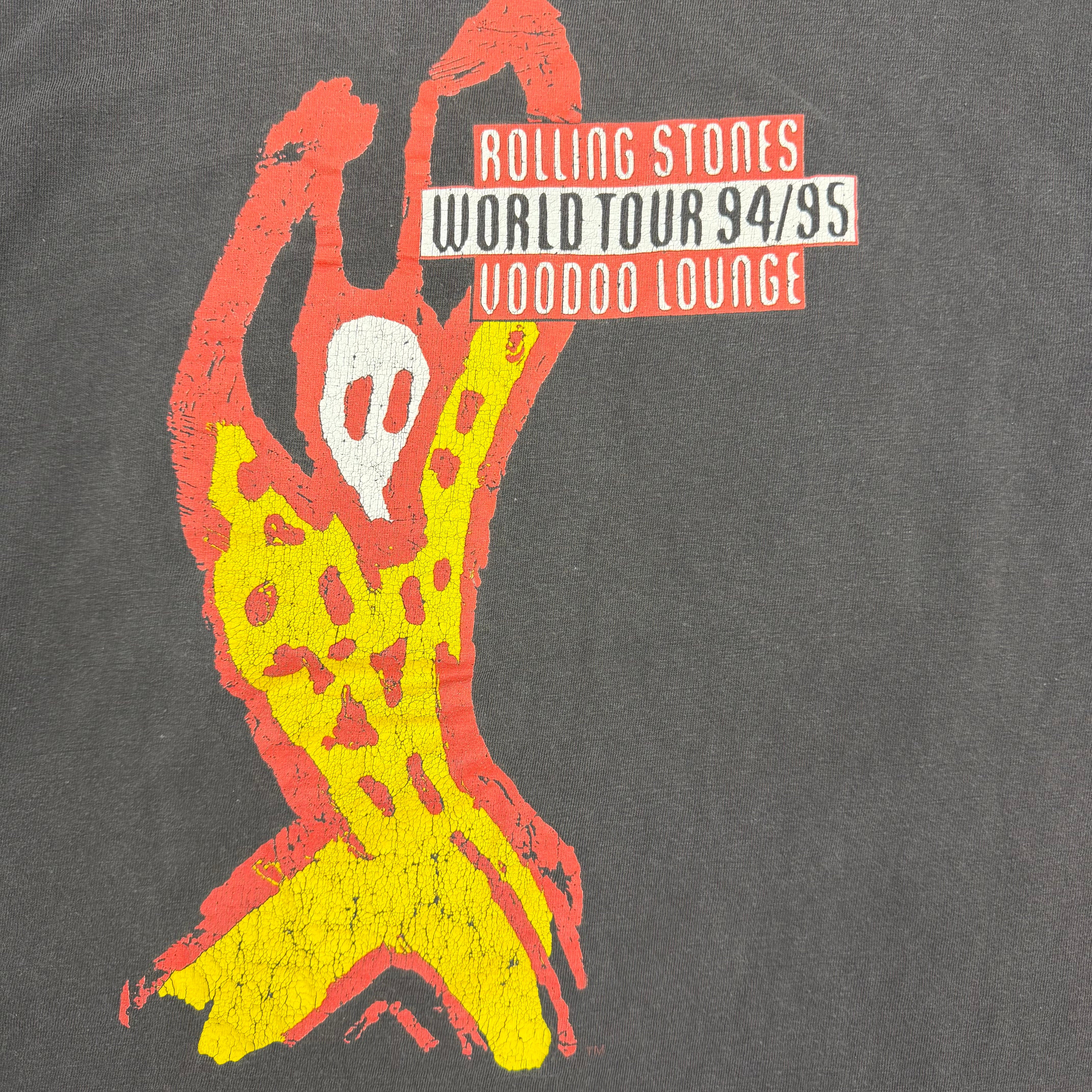 1994 Rolling Stones Voodoo Lounge World Tour Tee Black