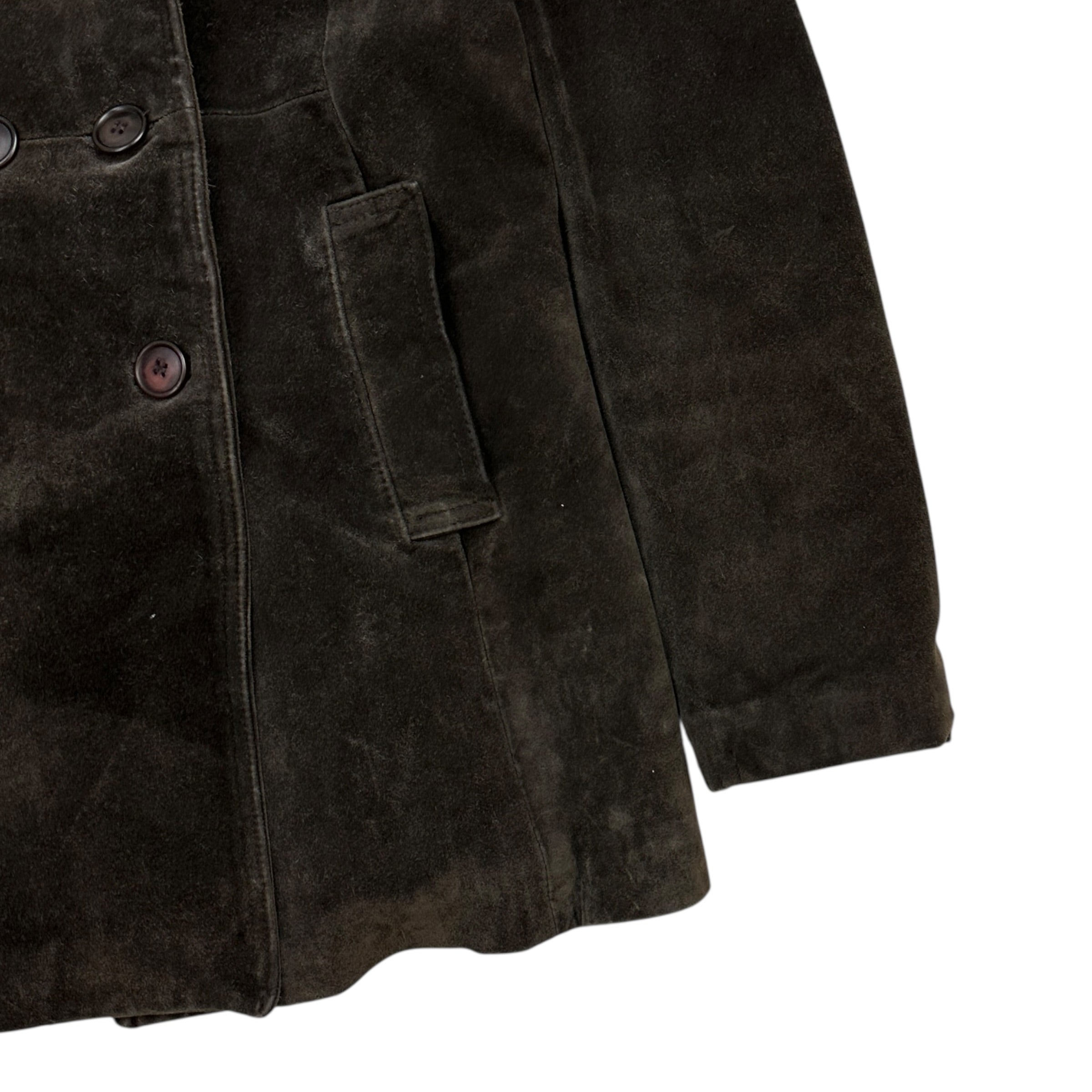 (W) Vintage Danier Leather Suede Blazer Chocolate Brown