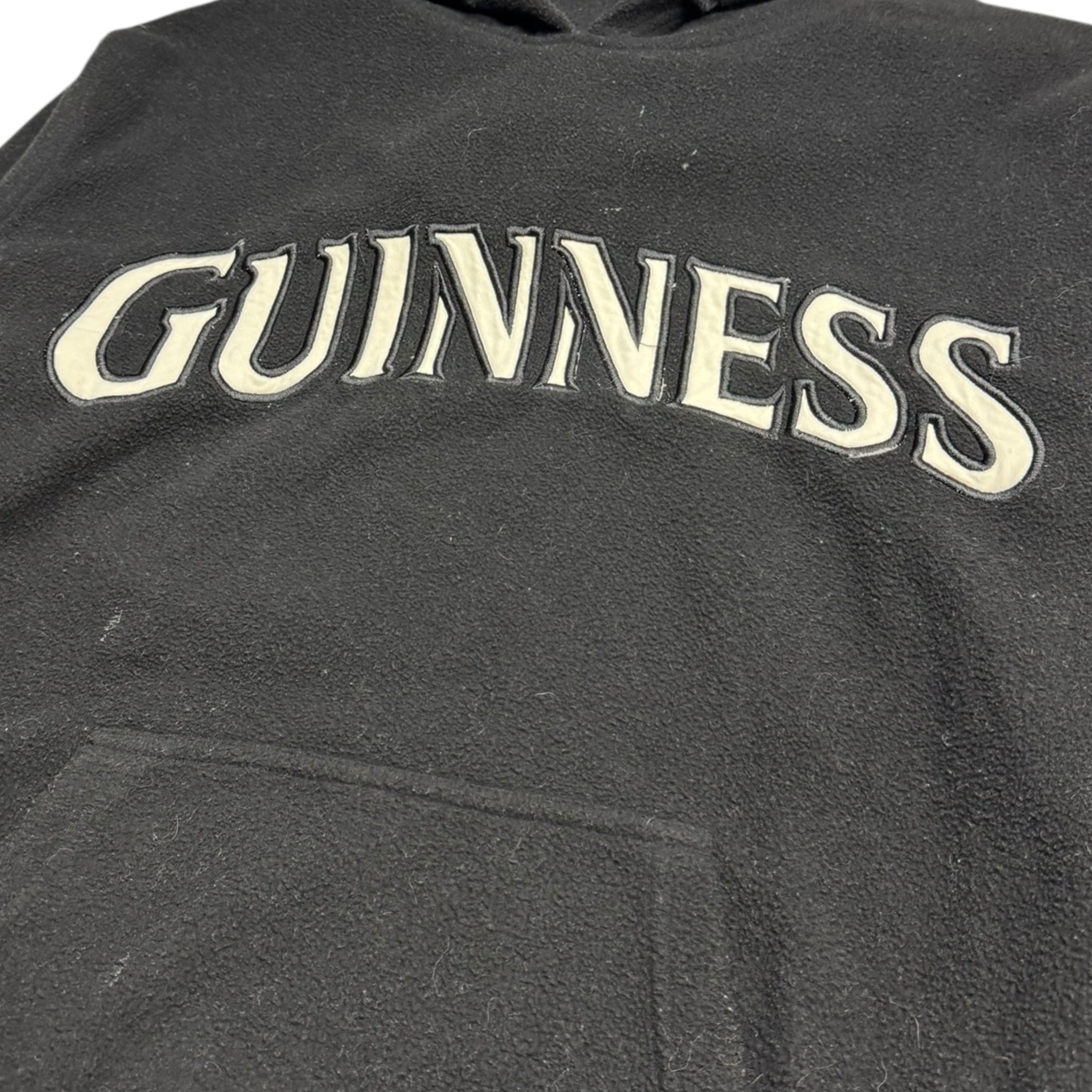 Vintage Y2K Guinness Beer Fleece Hoodie Black