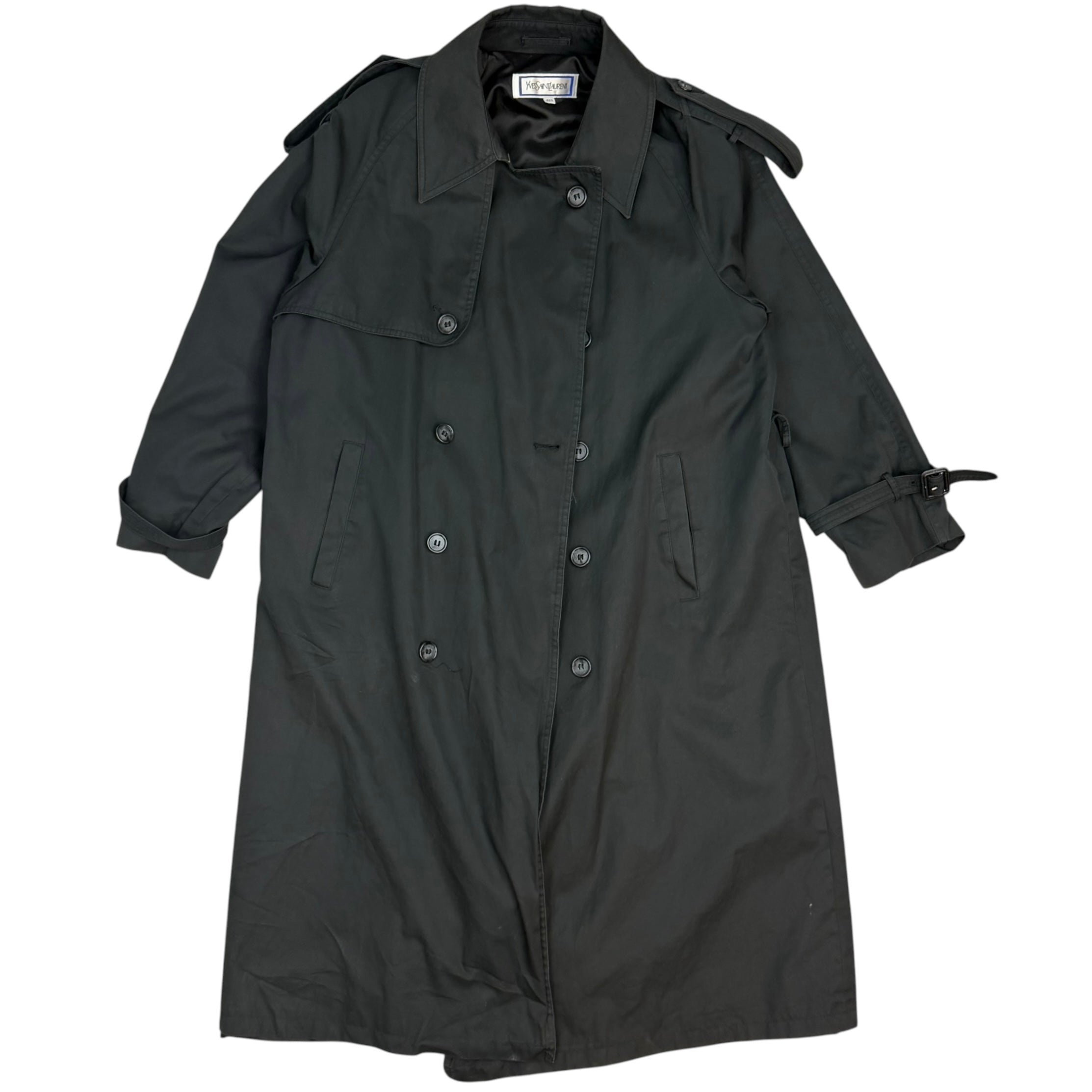 Vintage Yves Saint Laurent Trench Coat Black