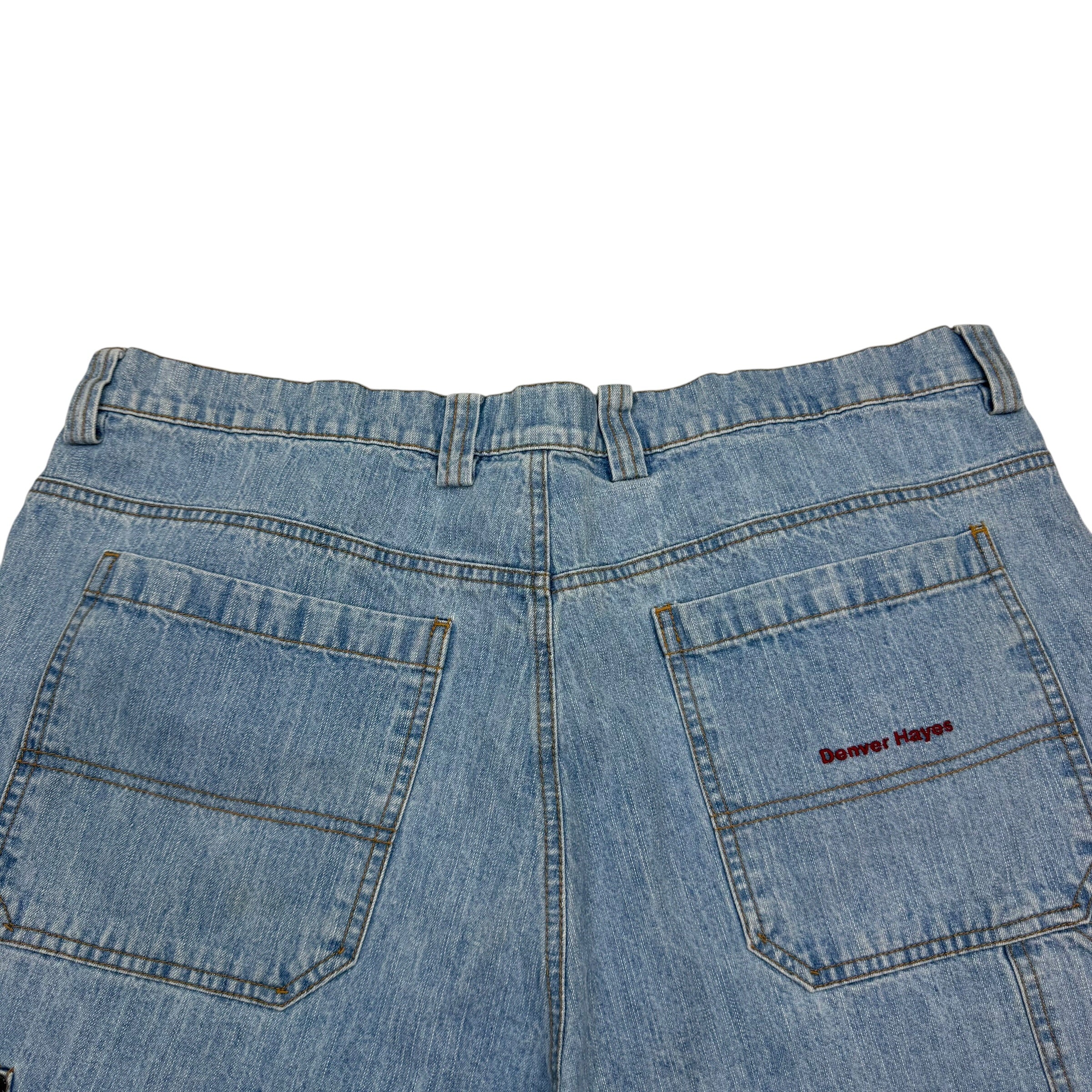 Vintage Denver Hayes Light Wash Denim Shorts Blue