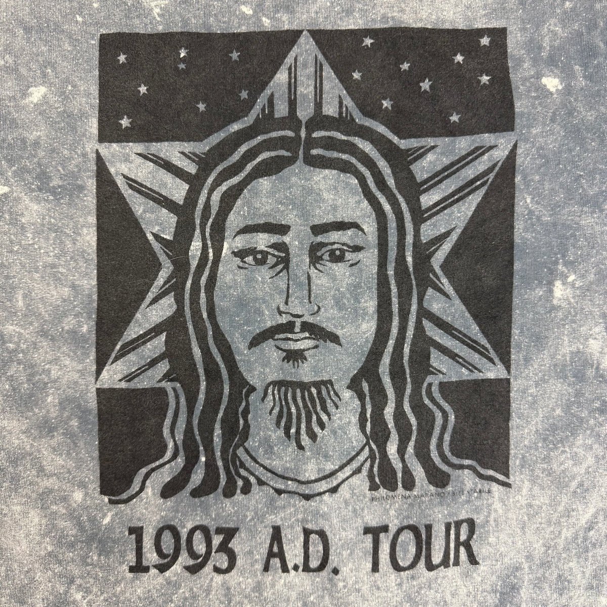1993 A.D. Tour Jesus Christ Superstar Acid Wash Tee Grey